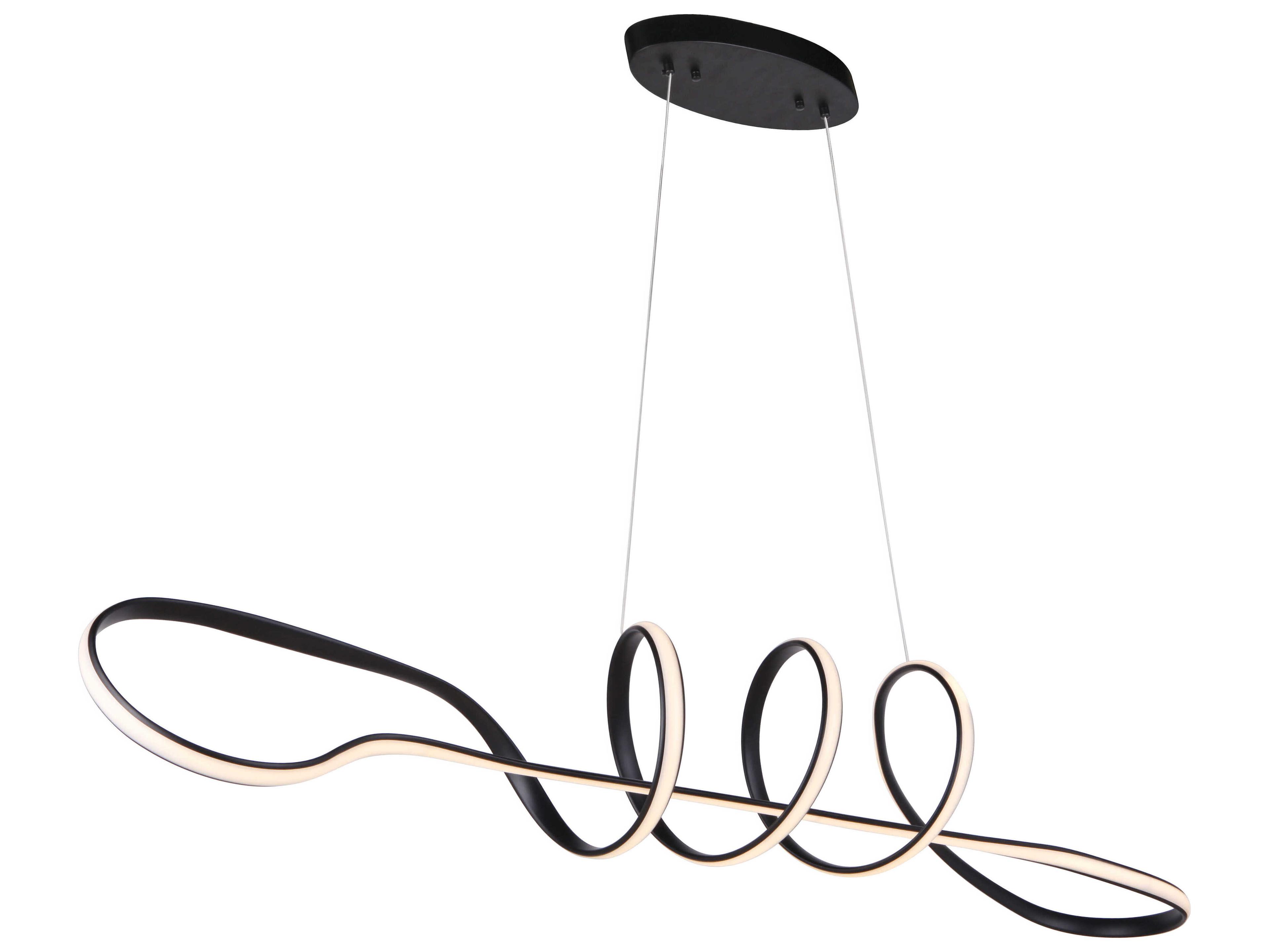 Craftmade Pulse Flat Black LED Linear Island Pendant
