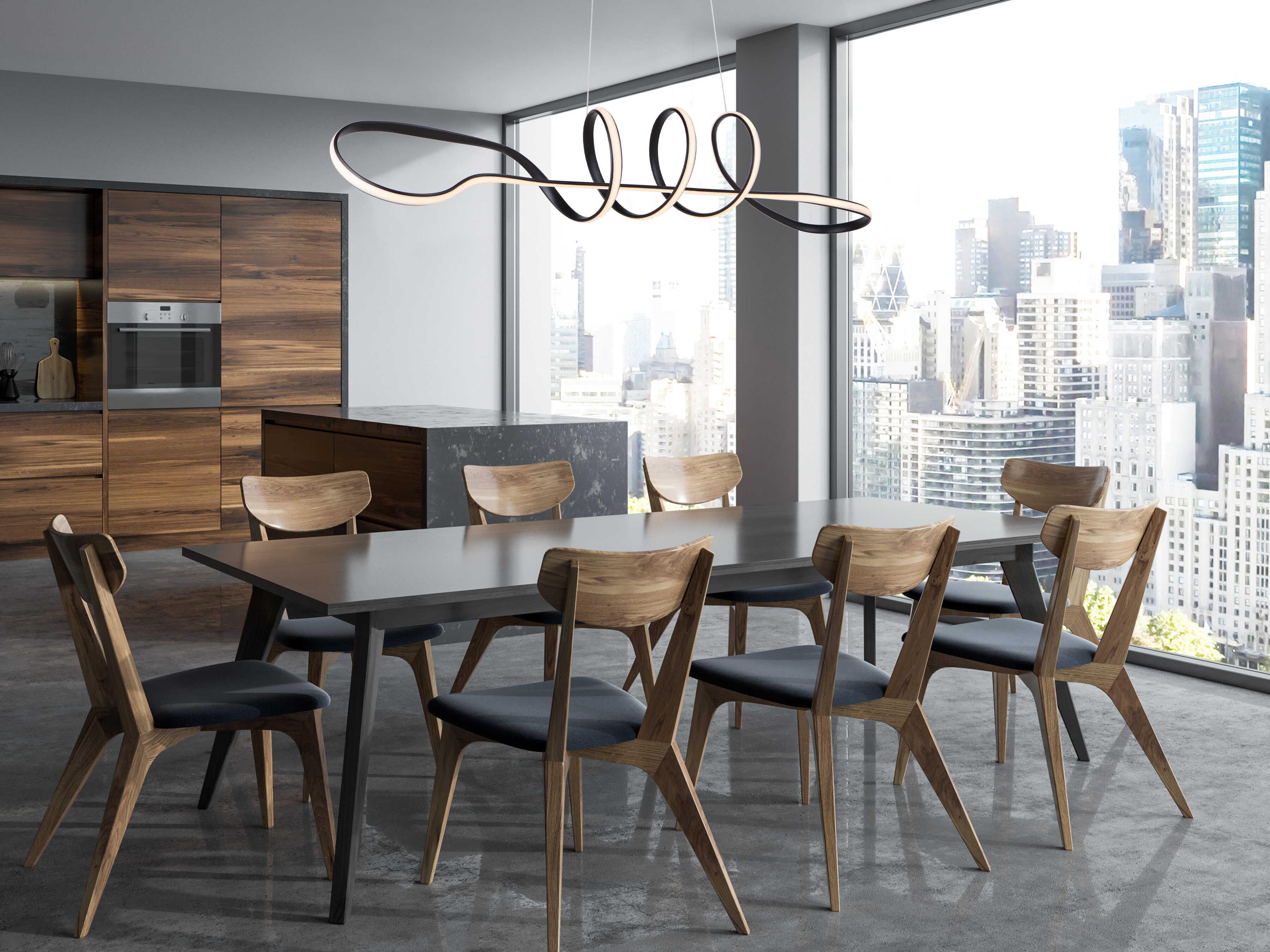 Craftmade Pulse Flat Black LED Linear Island Pendant