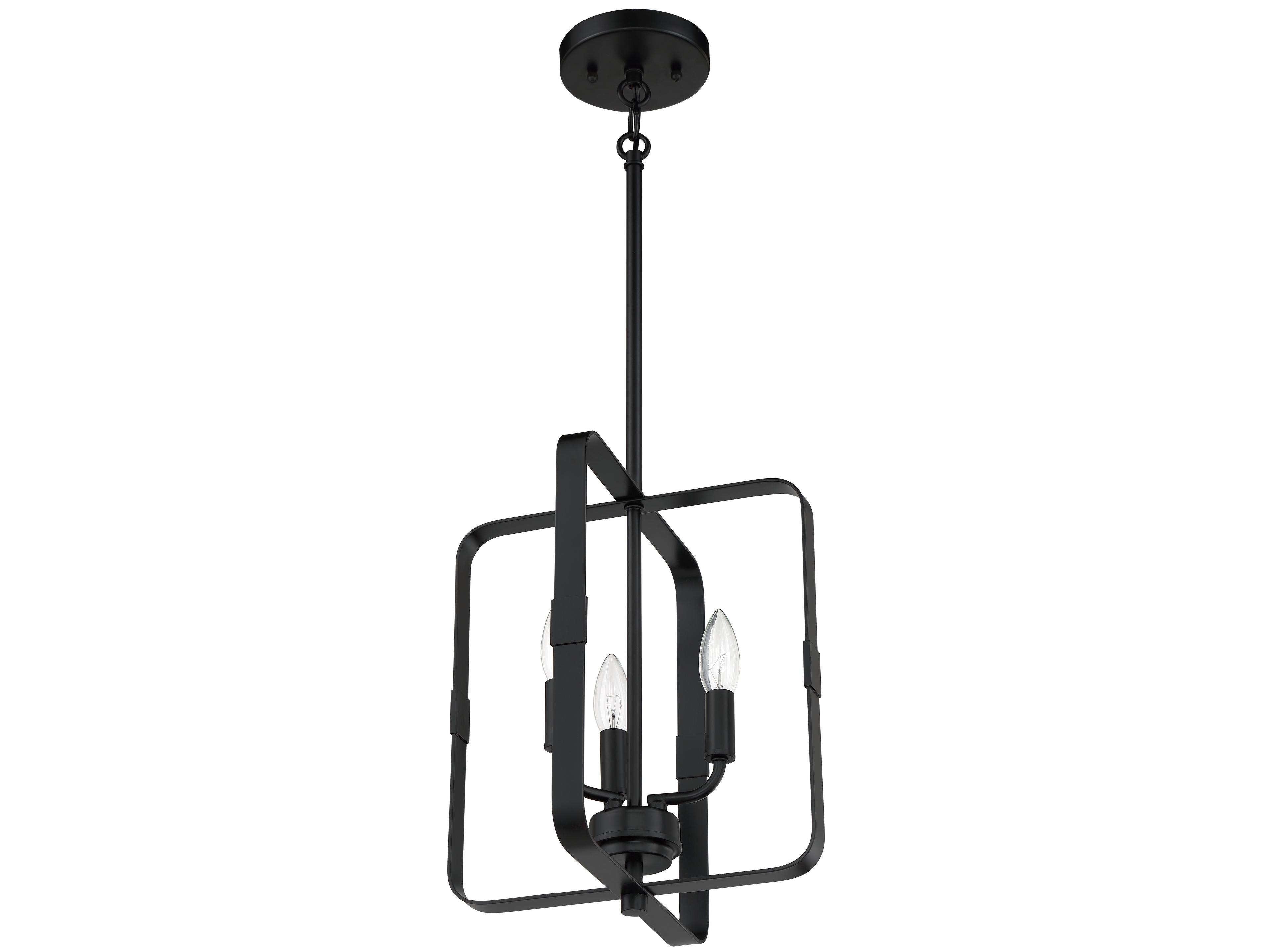 Craftmade Stowe 3-Light Flat Black Chandelier