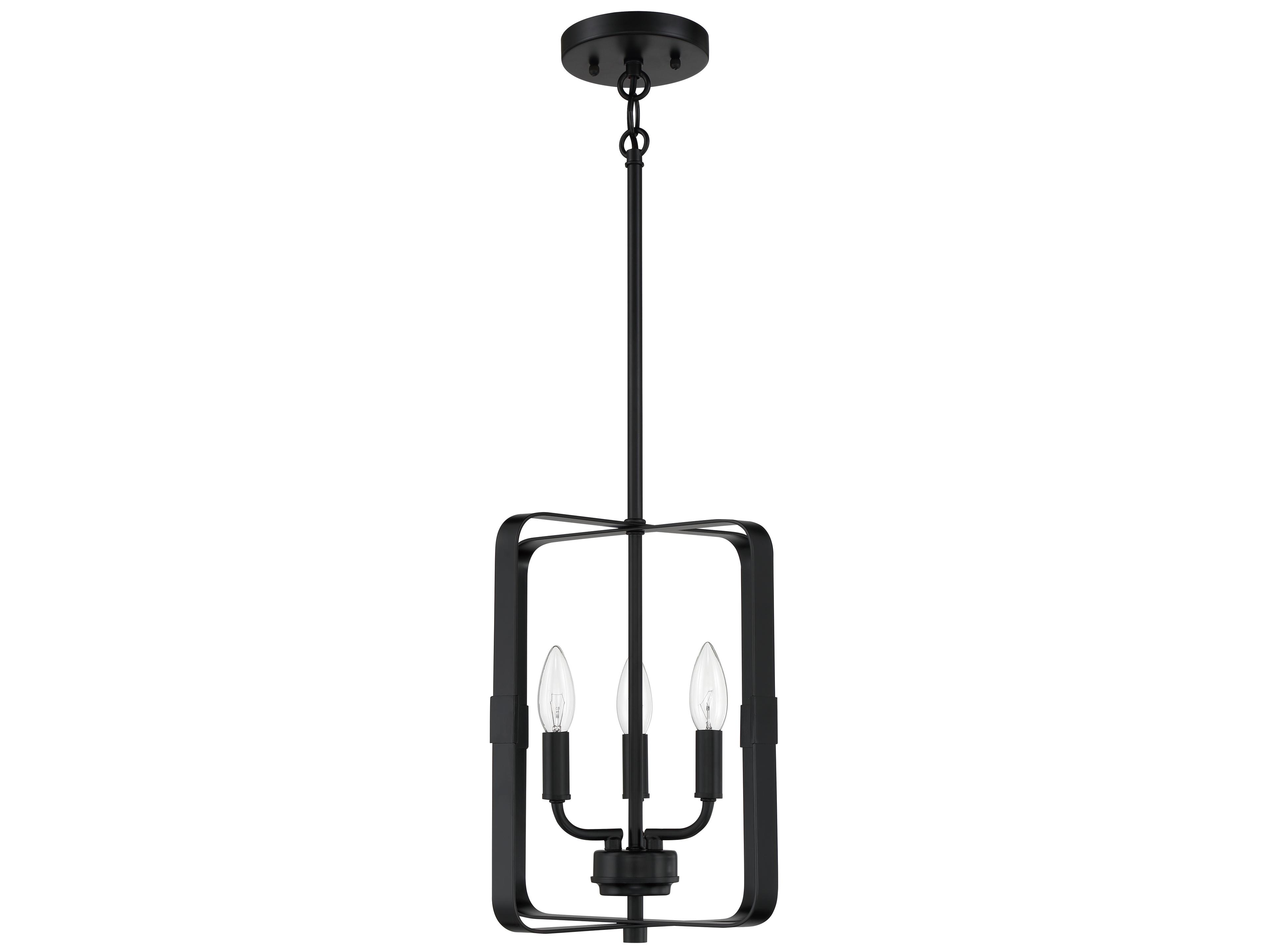 Craftmade Stowe 3-Light Flat Black Chandelier