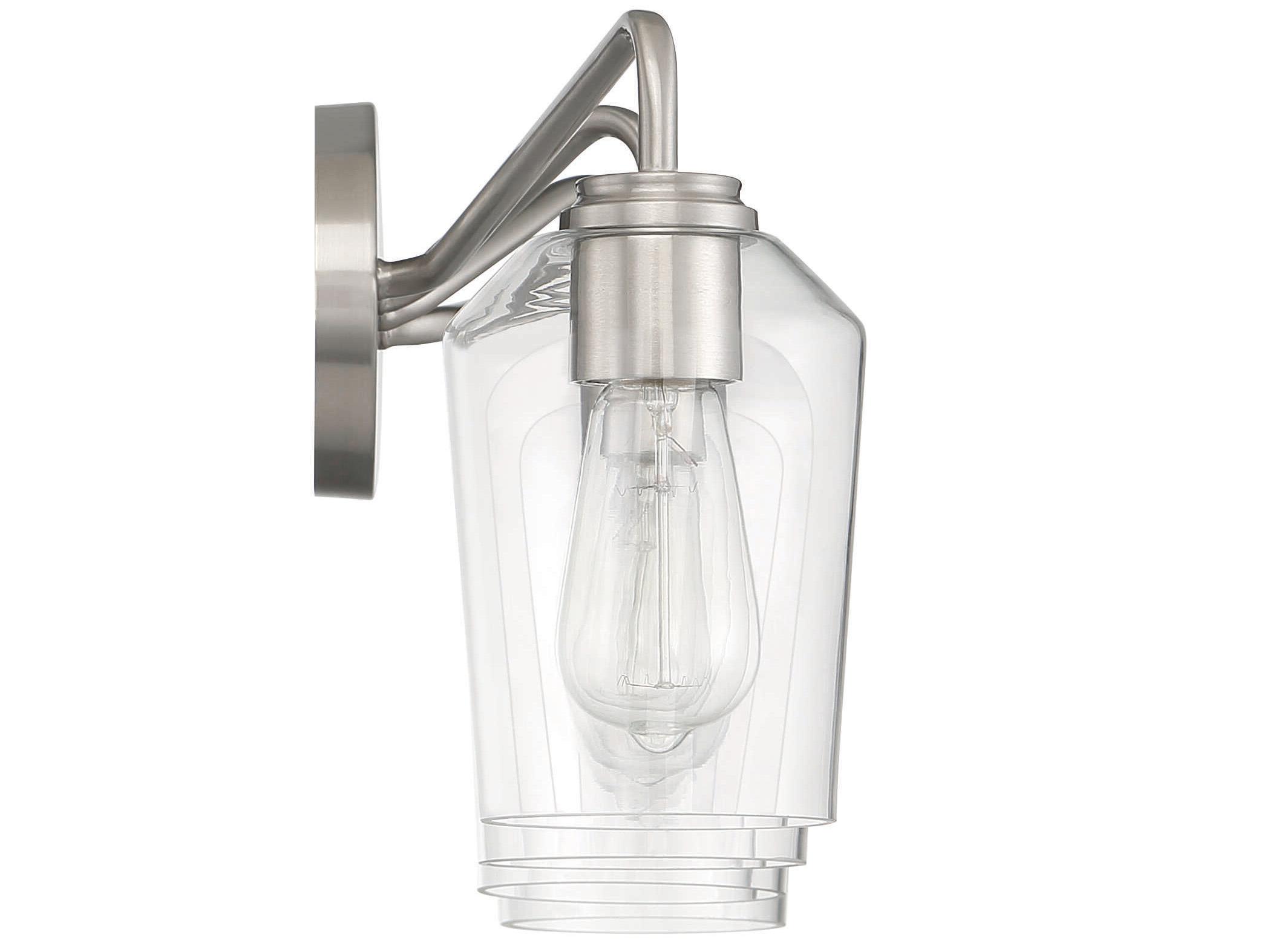 Craftmade Shayna 4-Light Brushed Polished Nickel Glass Vanity Light