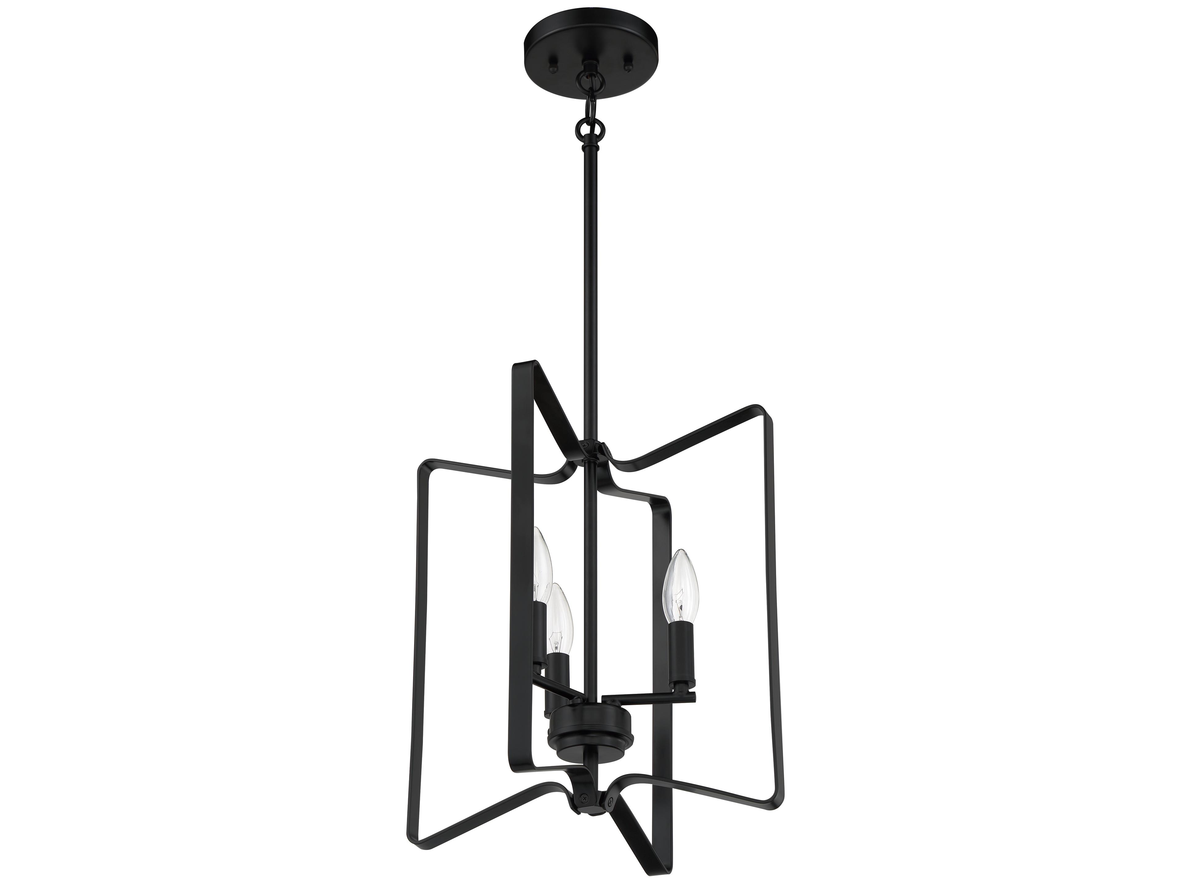 Craftmade Shayna 3-Light Flat Black Chandelier