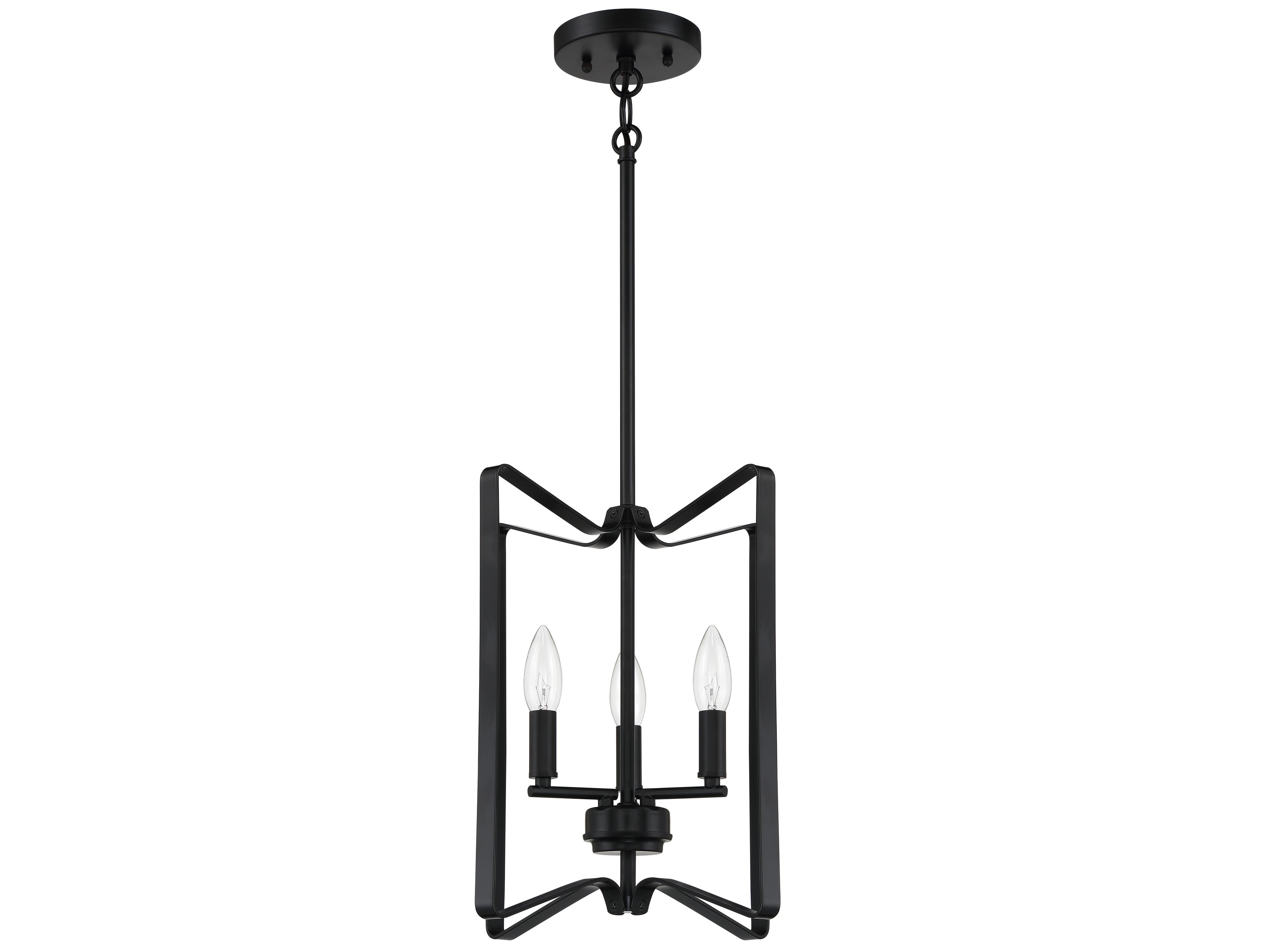 Craftmade Shayna 3-Light Flat Black Chandelier