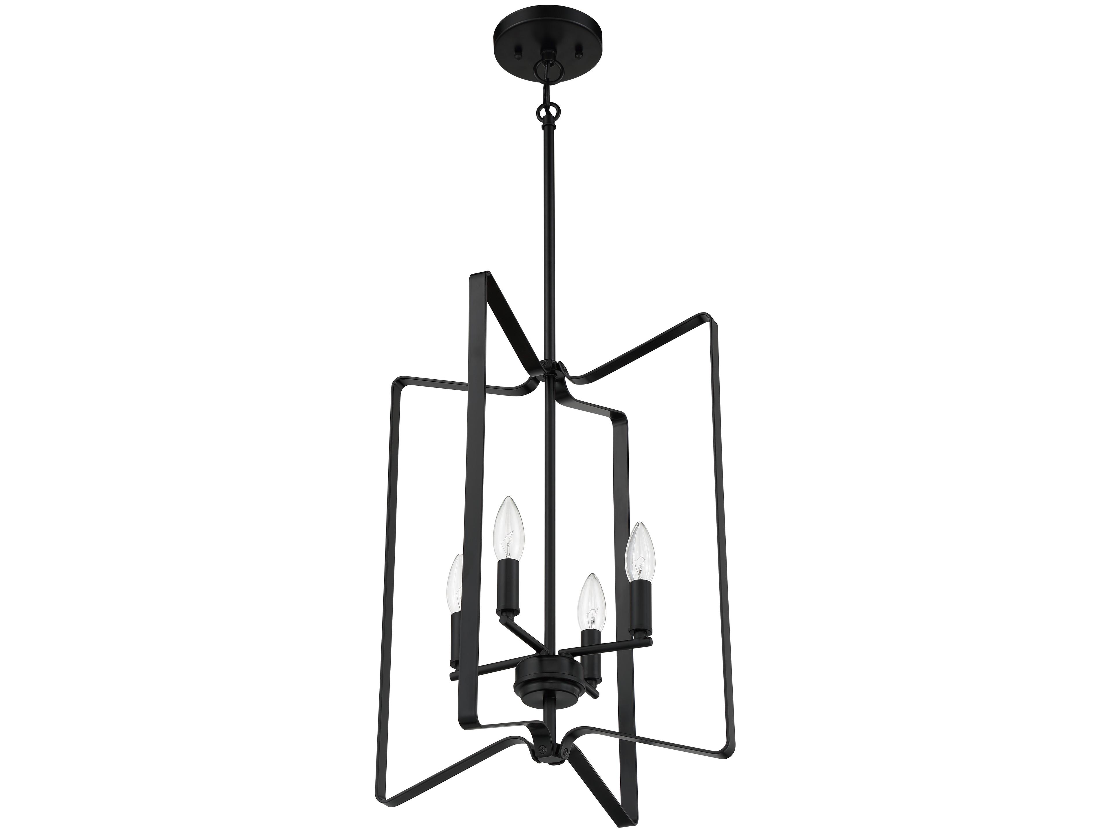 Craftmade Shayna 4-Light Flat Black Chandelier