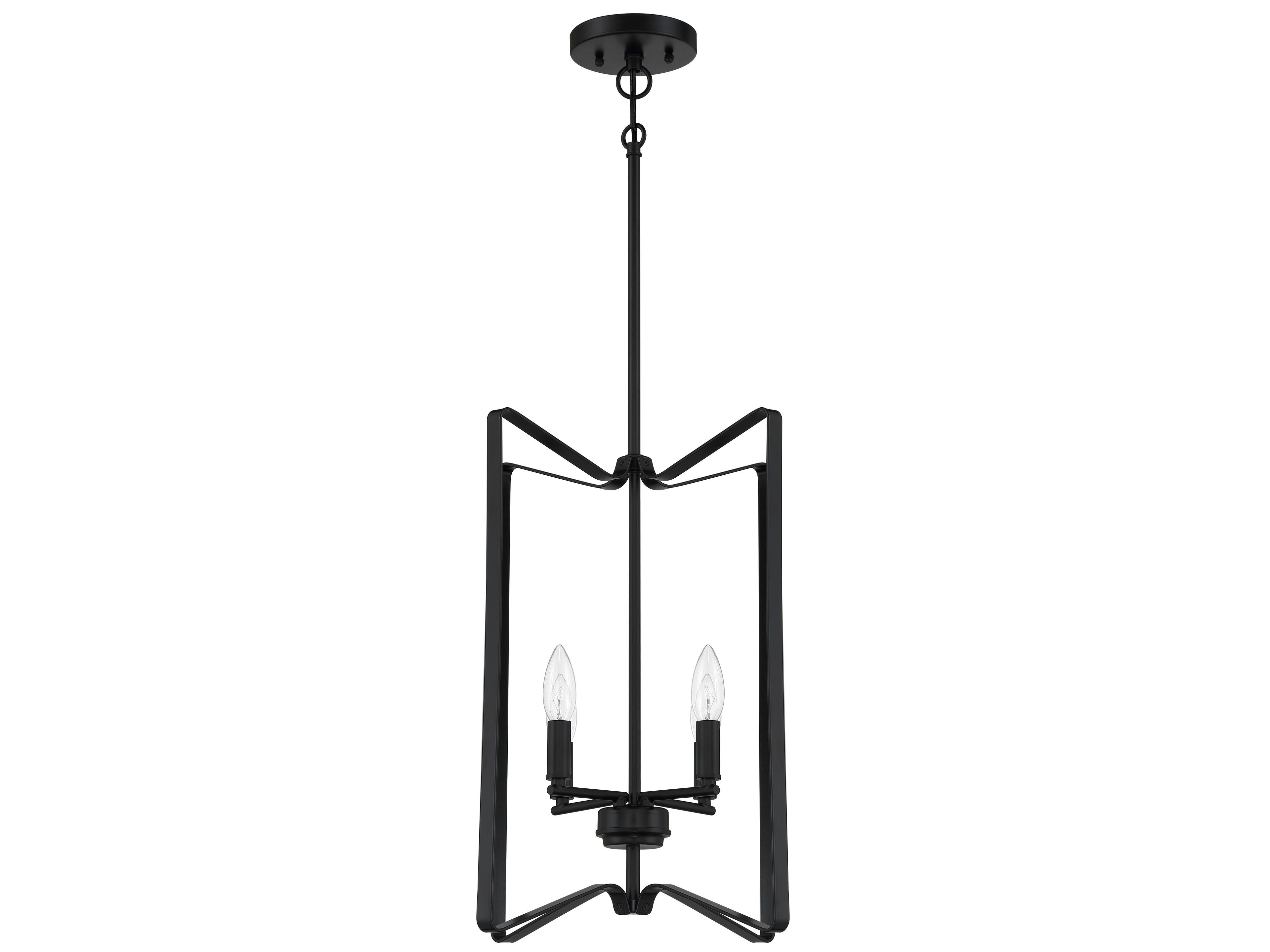 Craftmade Shayna 4-Light Flat Black Chandelier