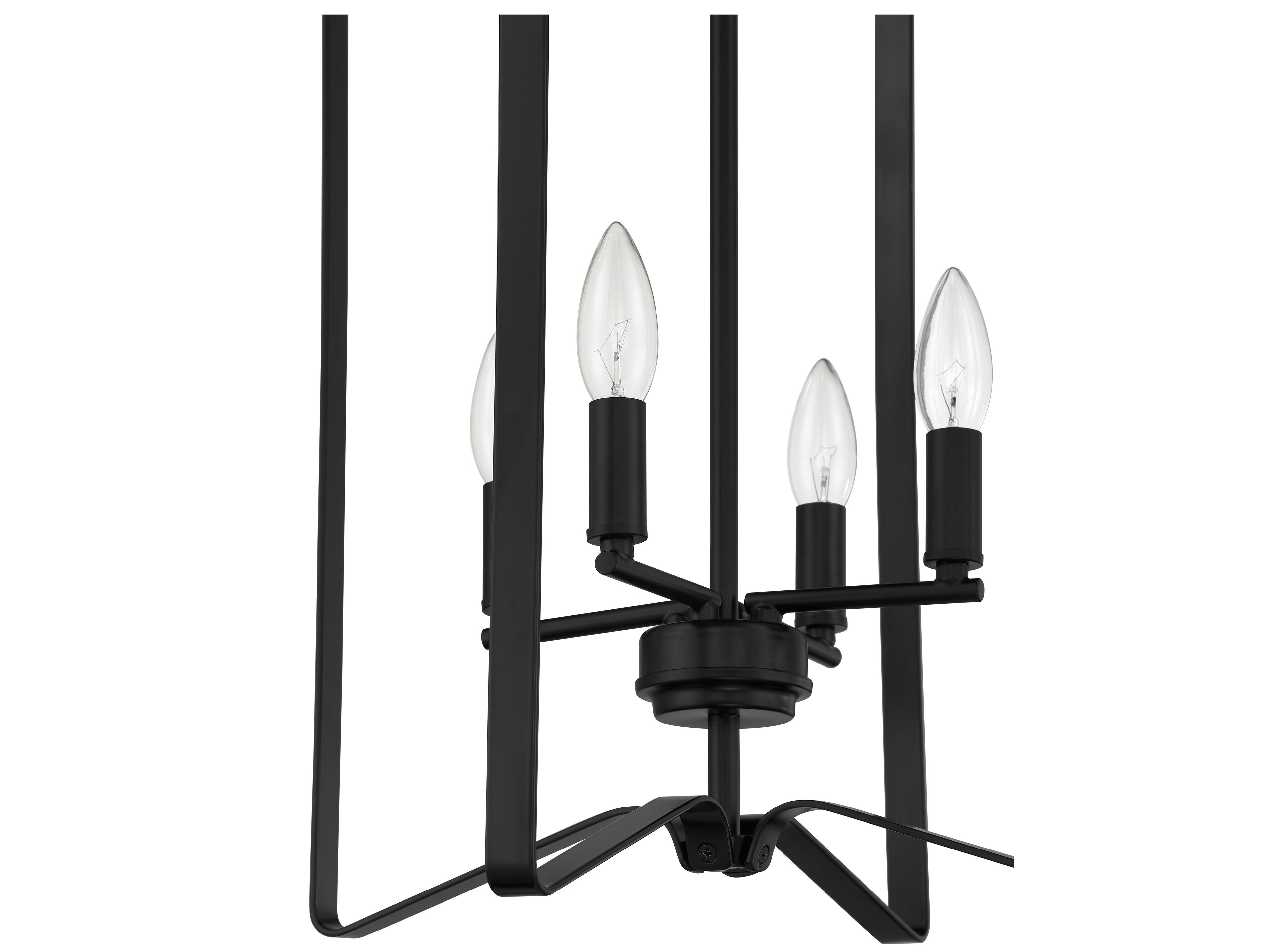 Craftmade Shayna 4-Light Flat Black Chandelier