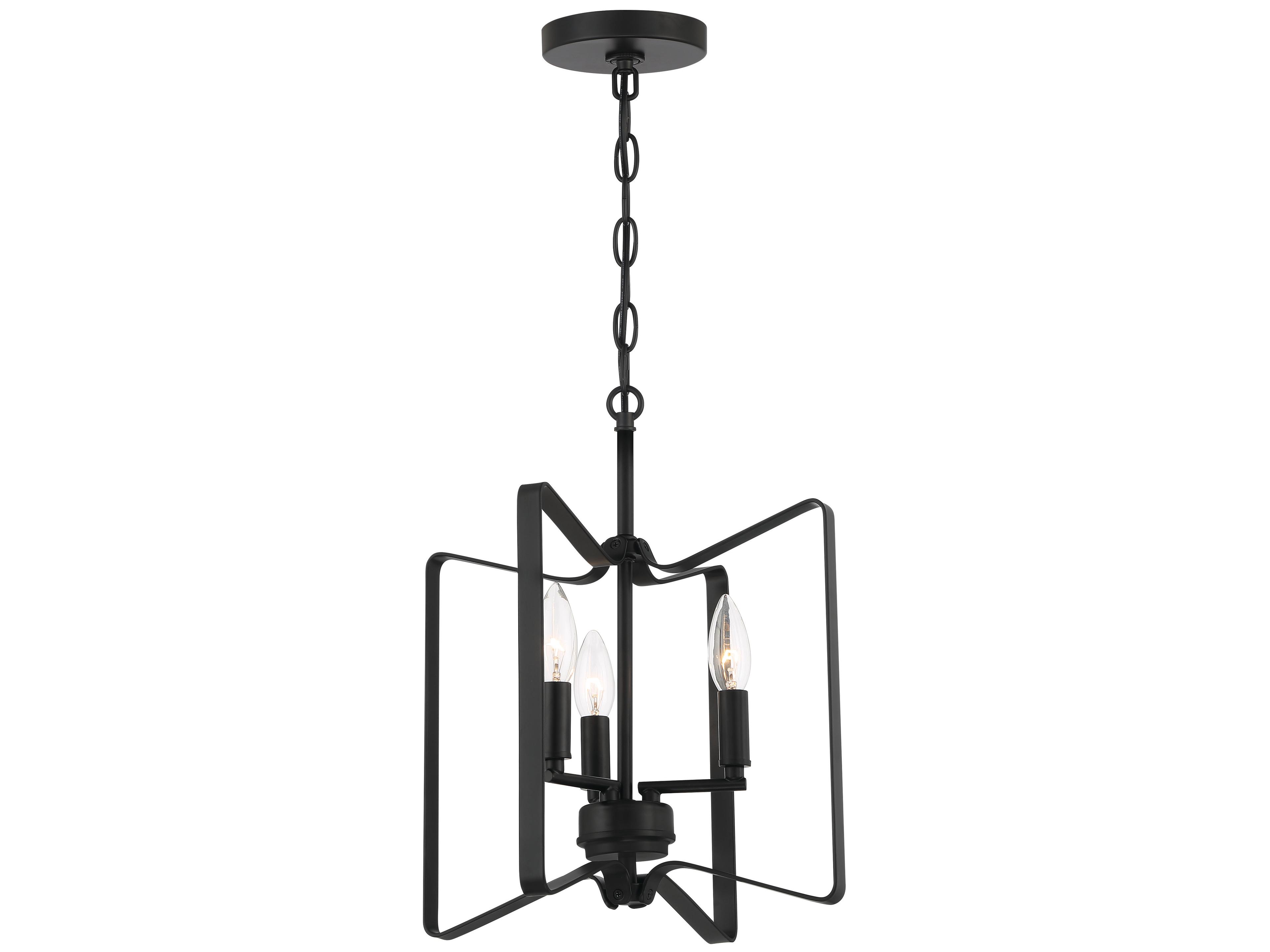 Craftmade Shayna 3-Light Flat Black Chandelier