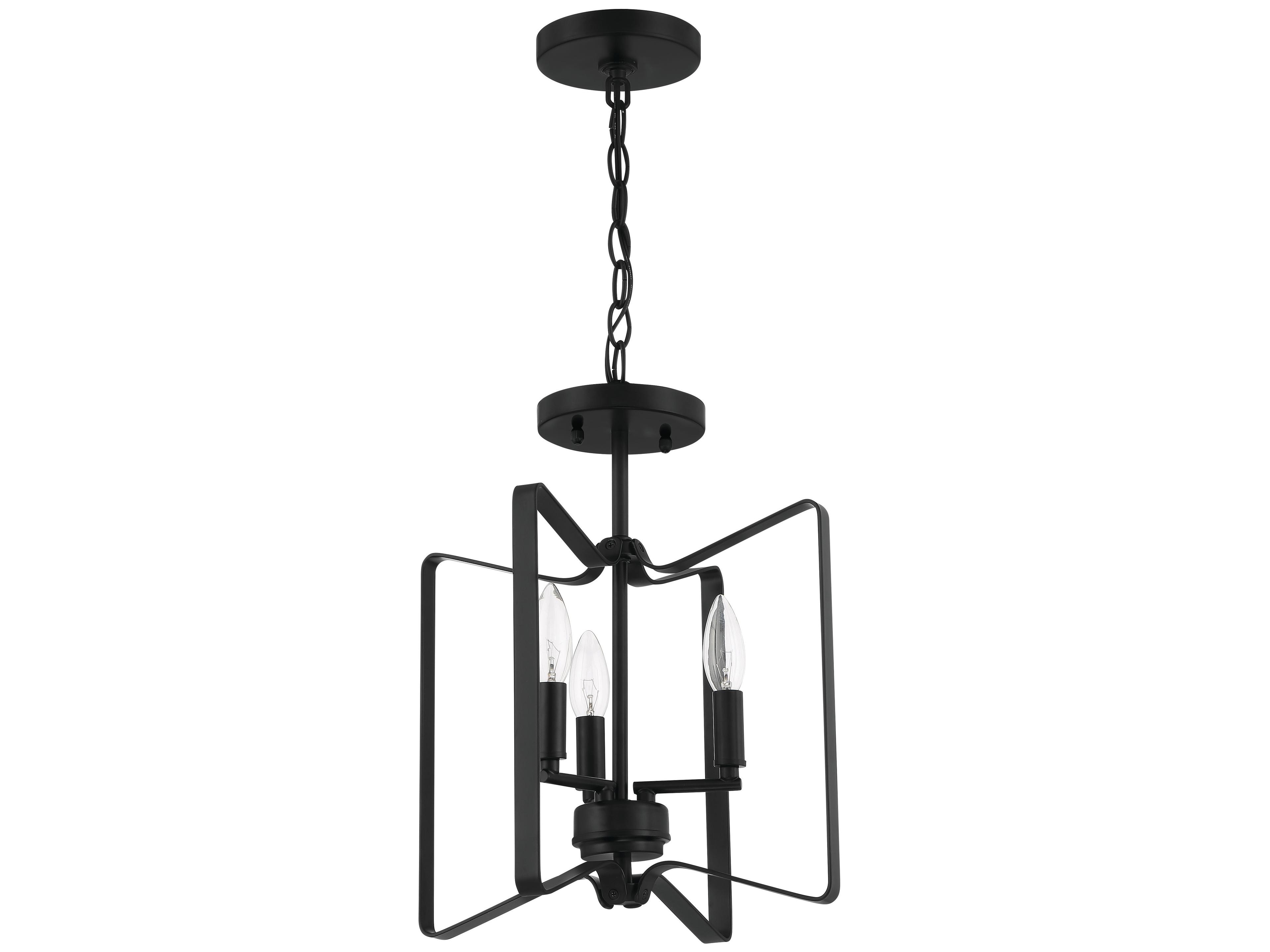 Craftmade Shayna 3-Light Flat Black Chandelier