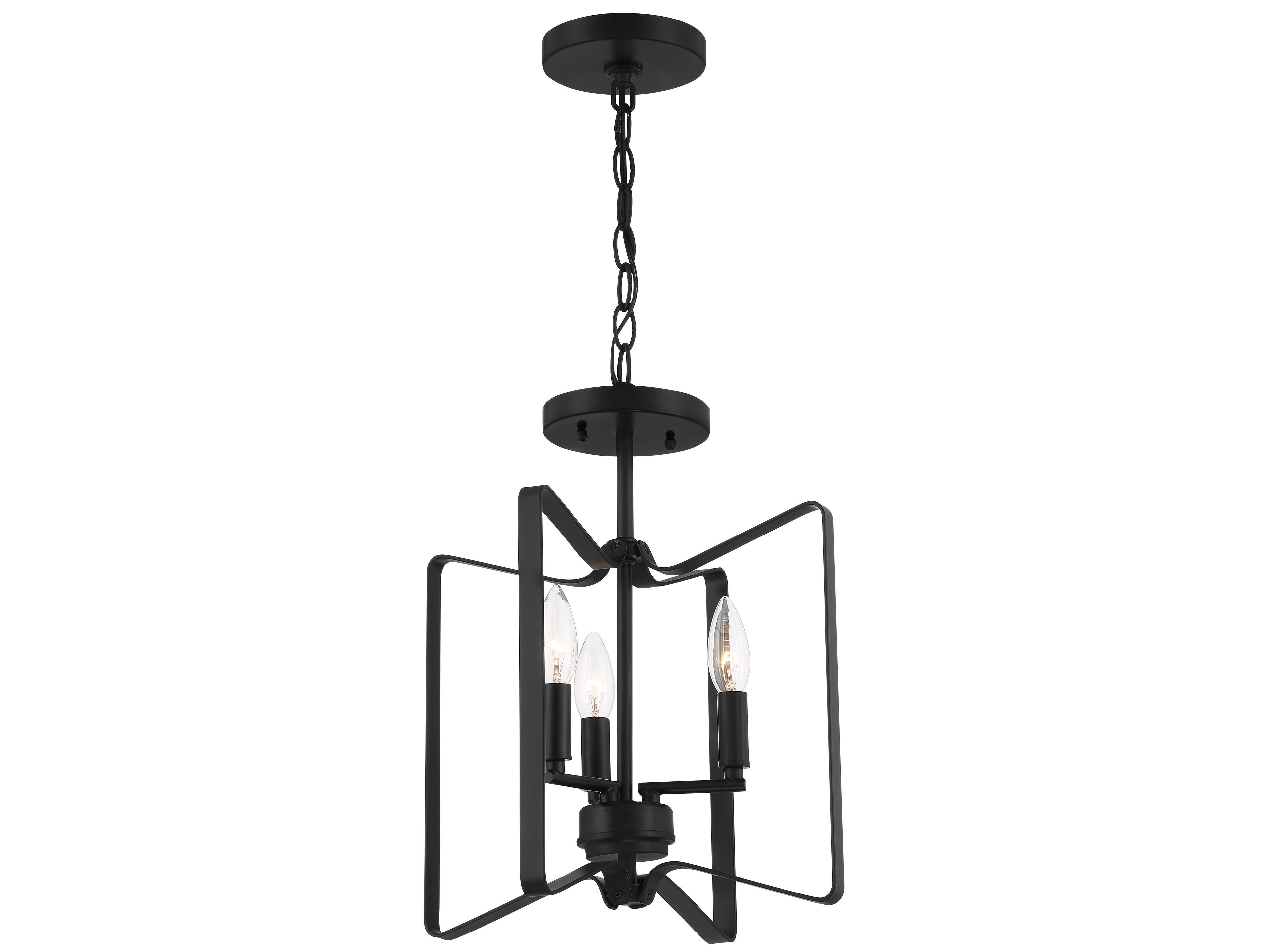 Craftmade Shayna 3-Light Flat Black Chandelier