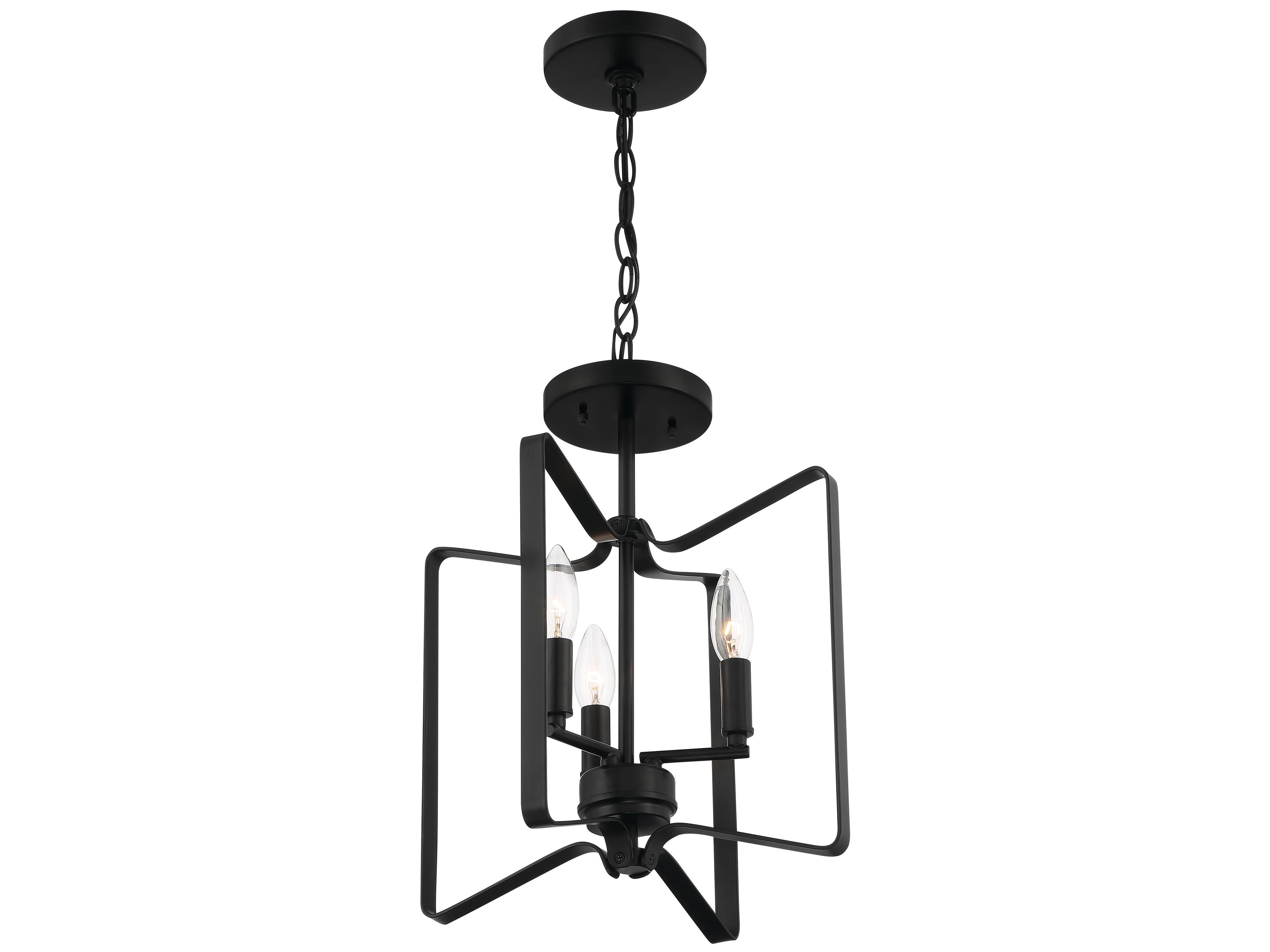 Craftmade Shayna 3-Light Flat Black Chandelier