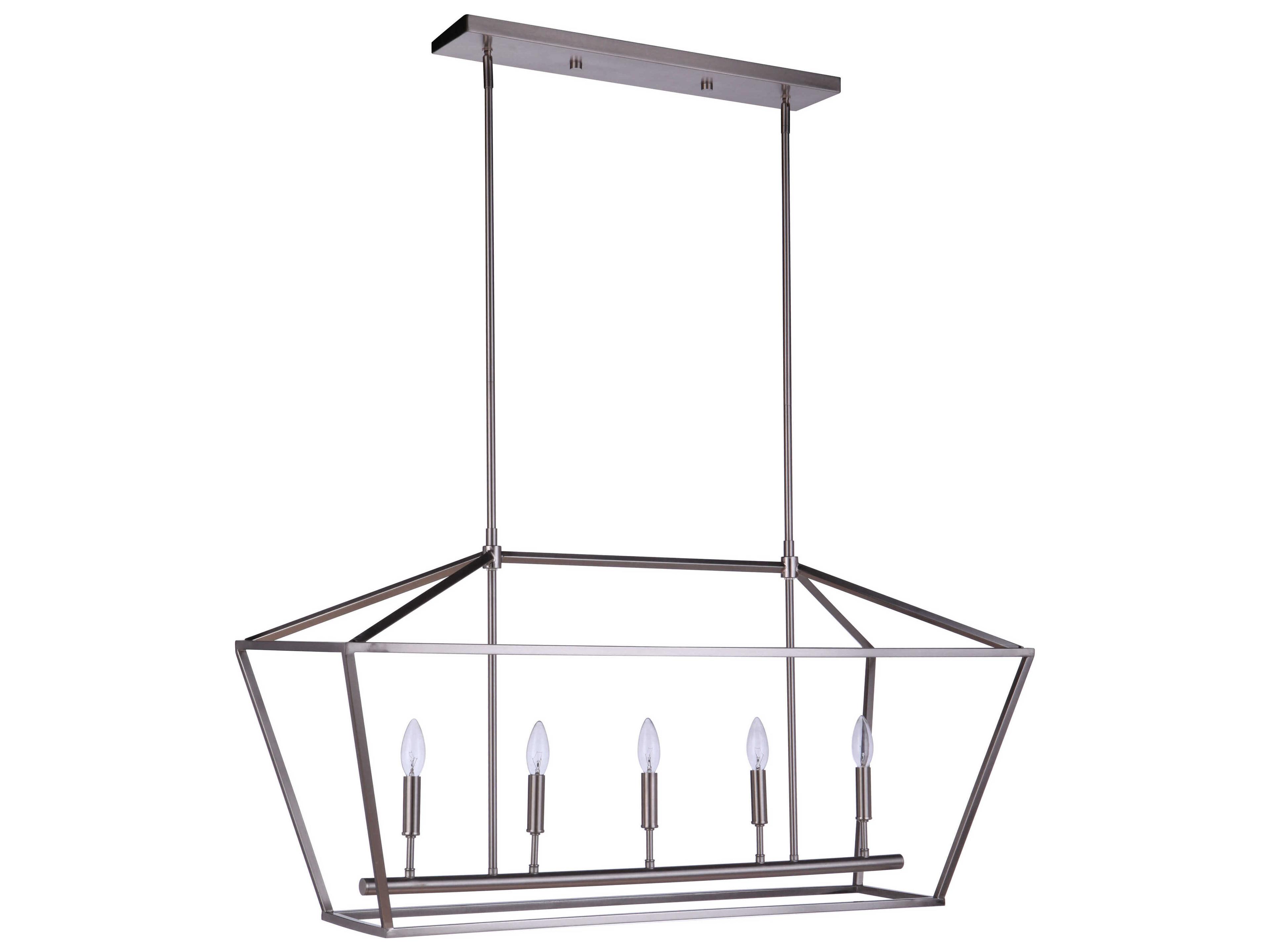 Craftmade Flynt Ii 5-Light Brushed Polished Nickel Island Pendant