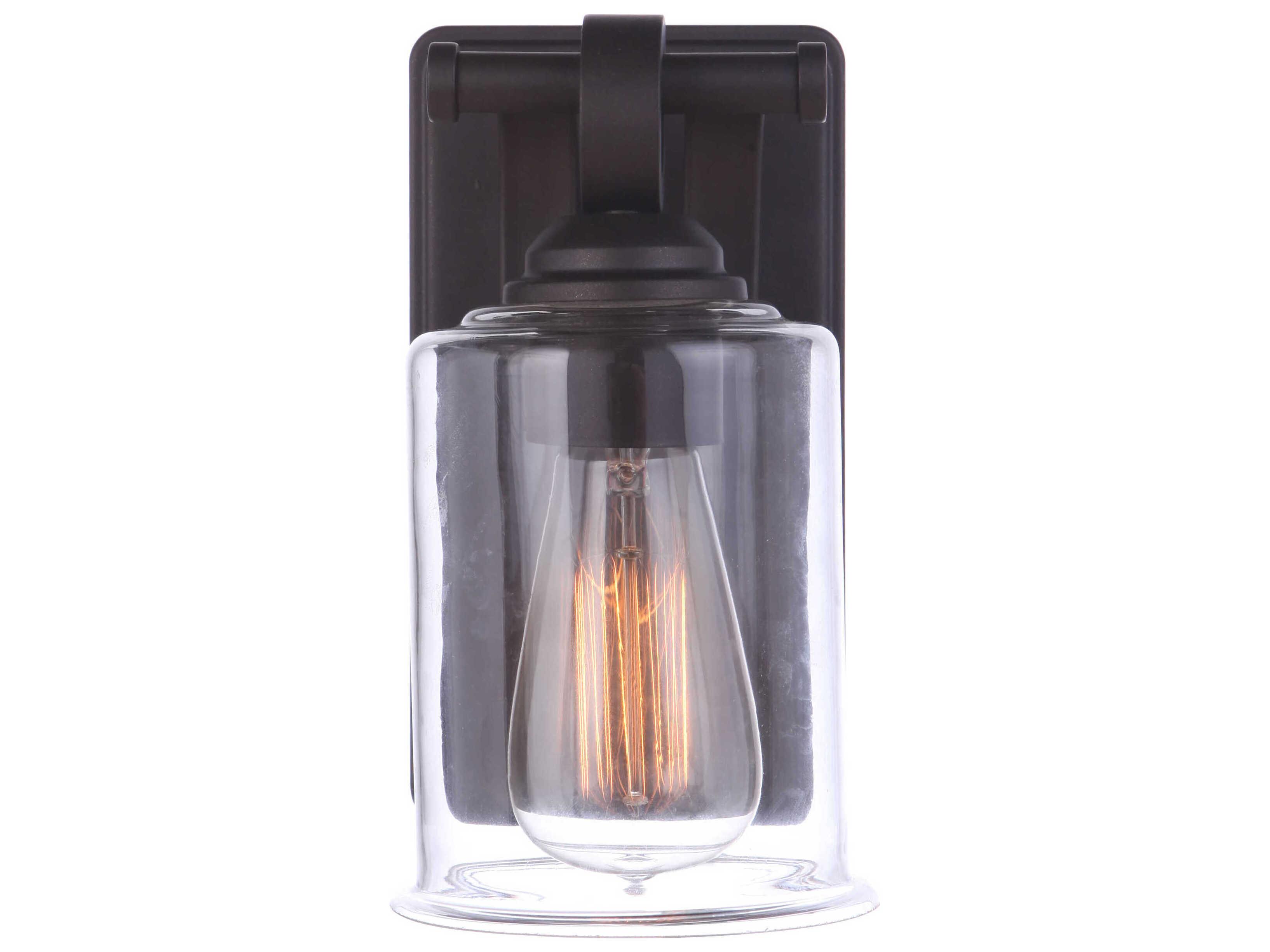 Craftmade Romero 1-Light Espresso Brown Glass Vanity Light