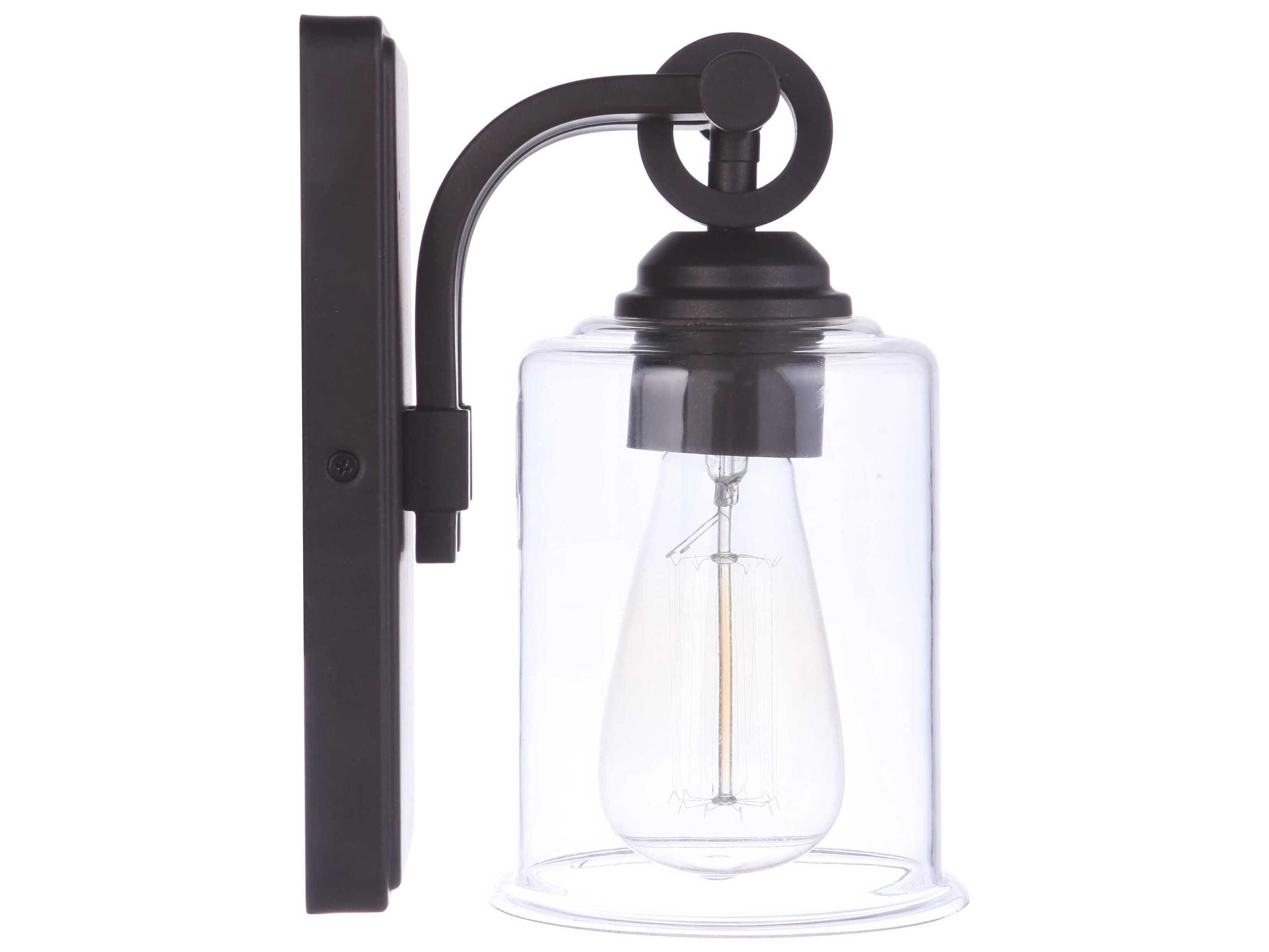 Craftmade Romero 1-Light Espresso Brown Glass Vanity Light