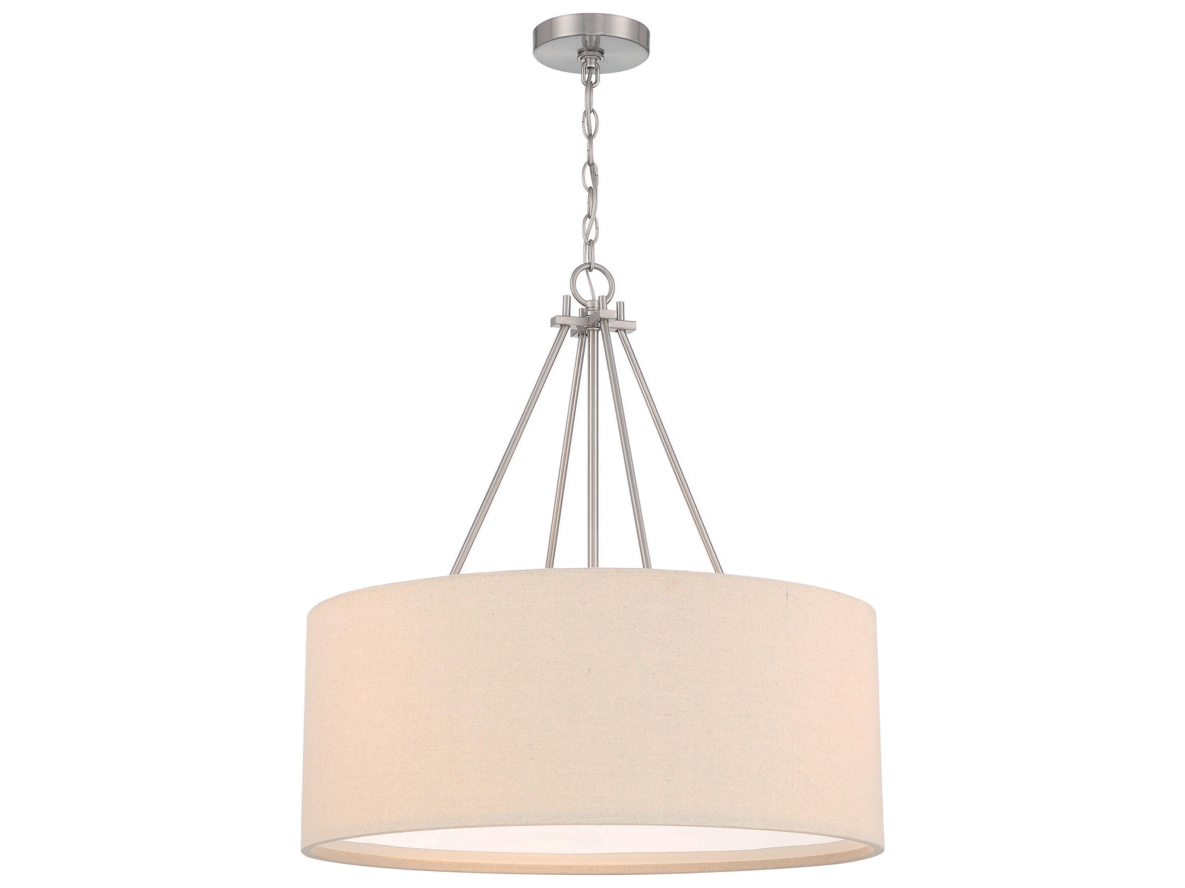Craftmade Duke 3-Light Brushed Polished Nickel Drum Pendant