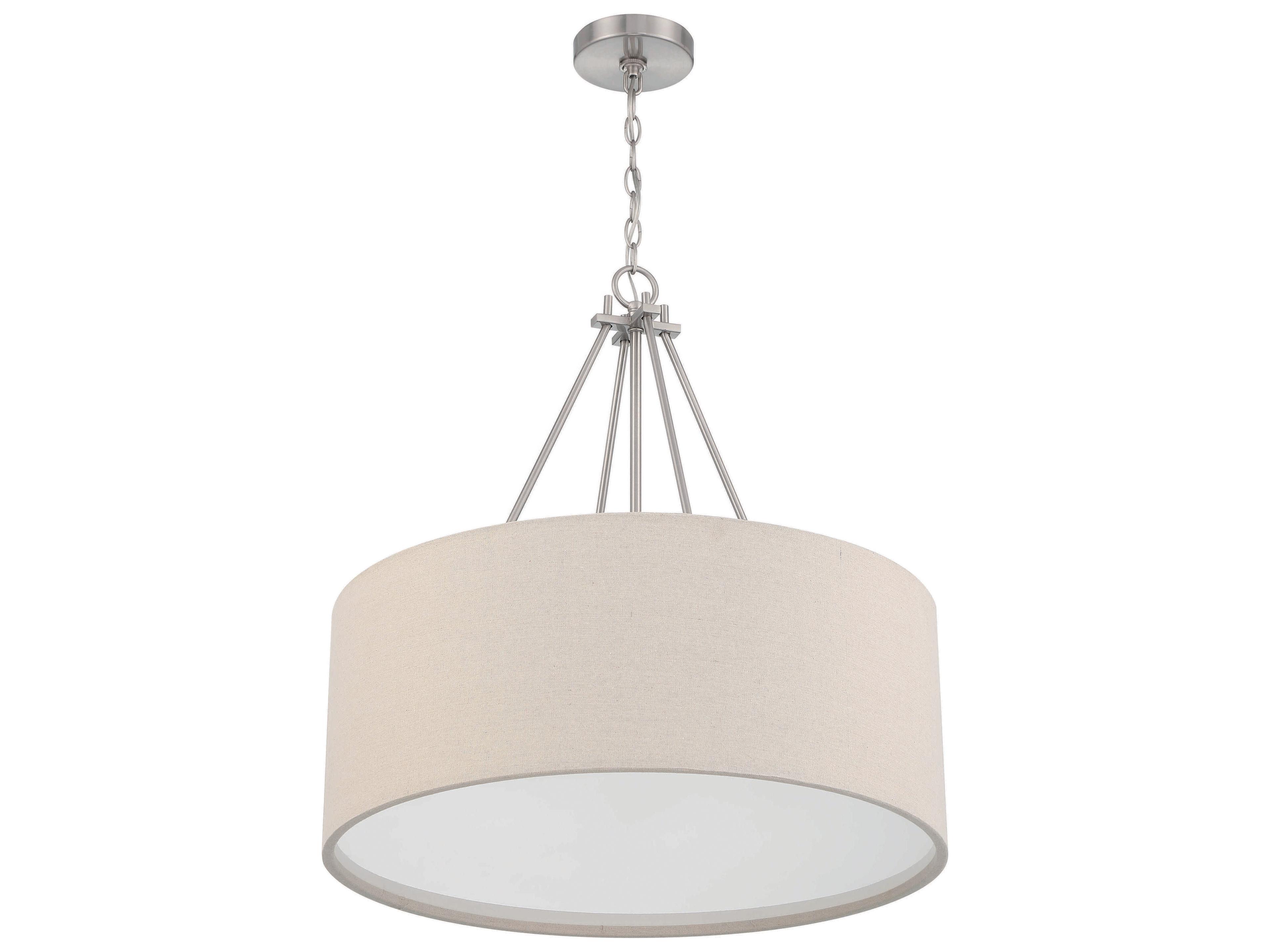 Craftmade Duke 3-Light Brushed Polished Nickel Drum Pendant