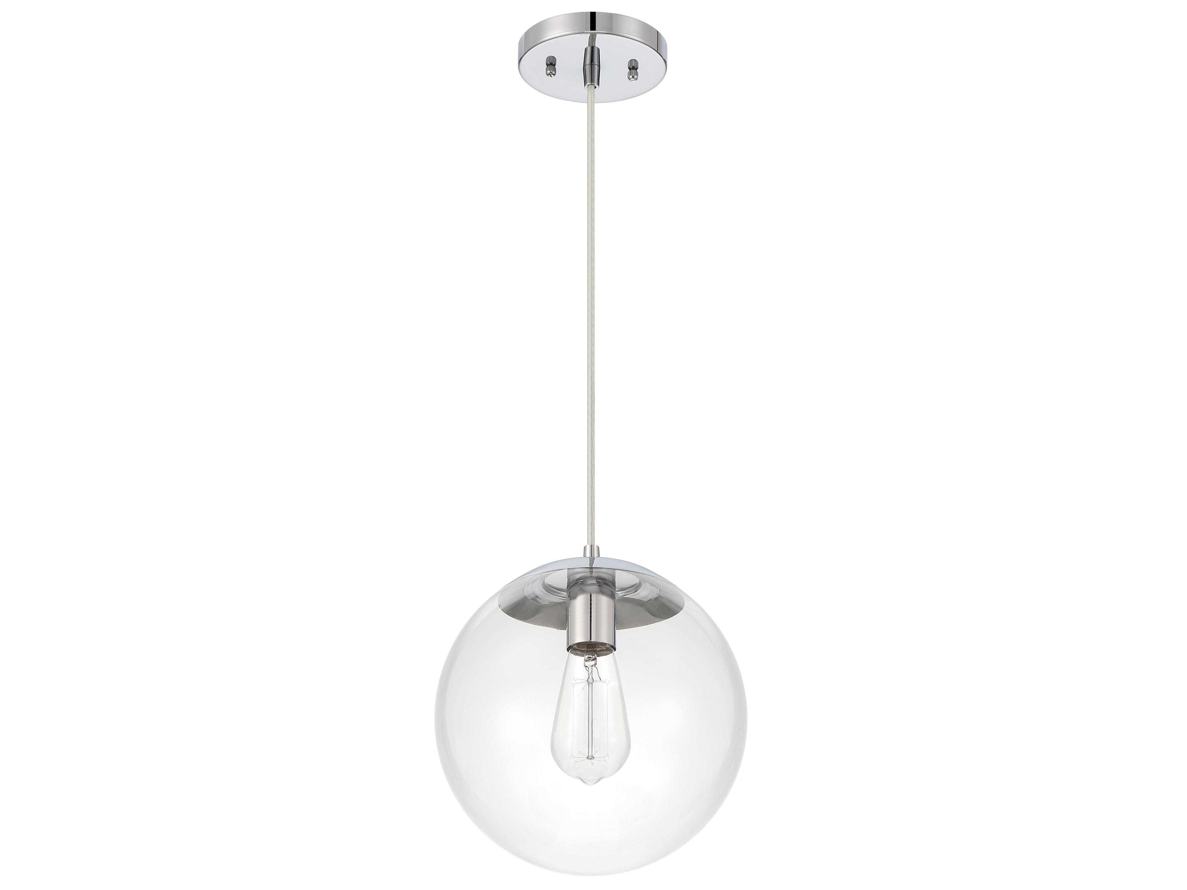 Craftmade Gaze 1-Light Chrome Glass Globe Mini Pendant