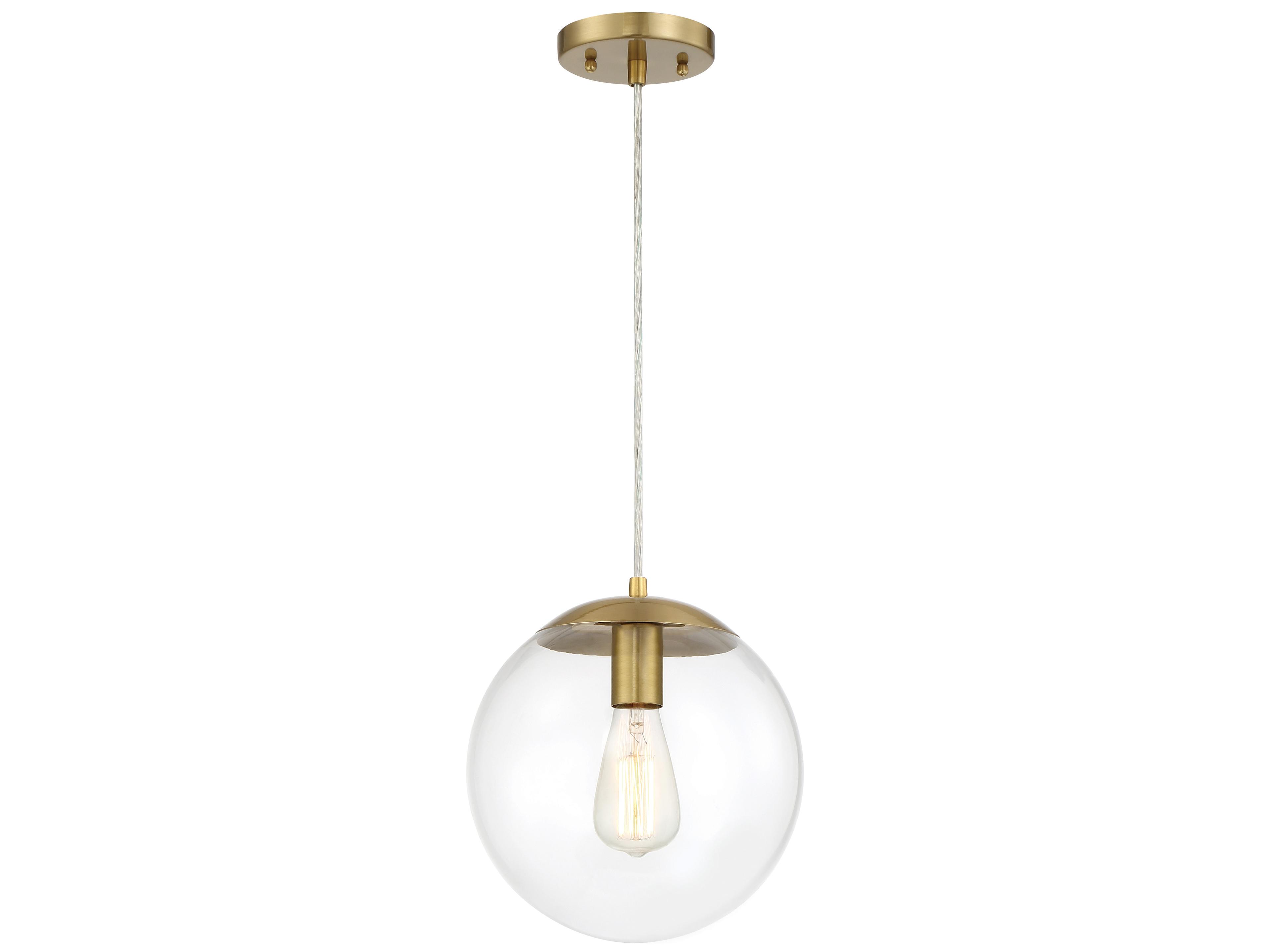 Craftmade Gaze 1-Light Satin Brass Glass Globe Mini Pendant