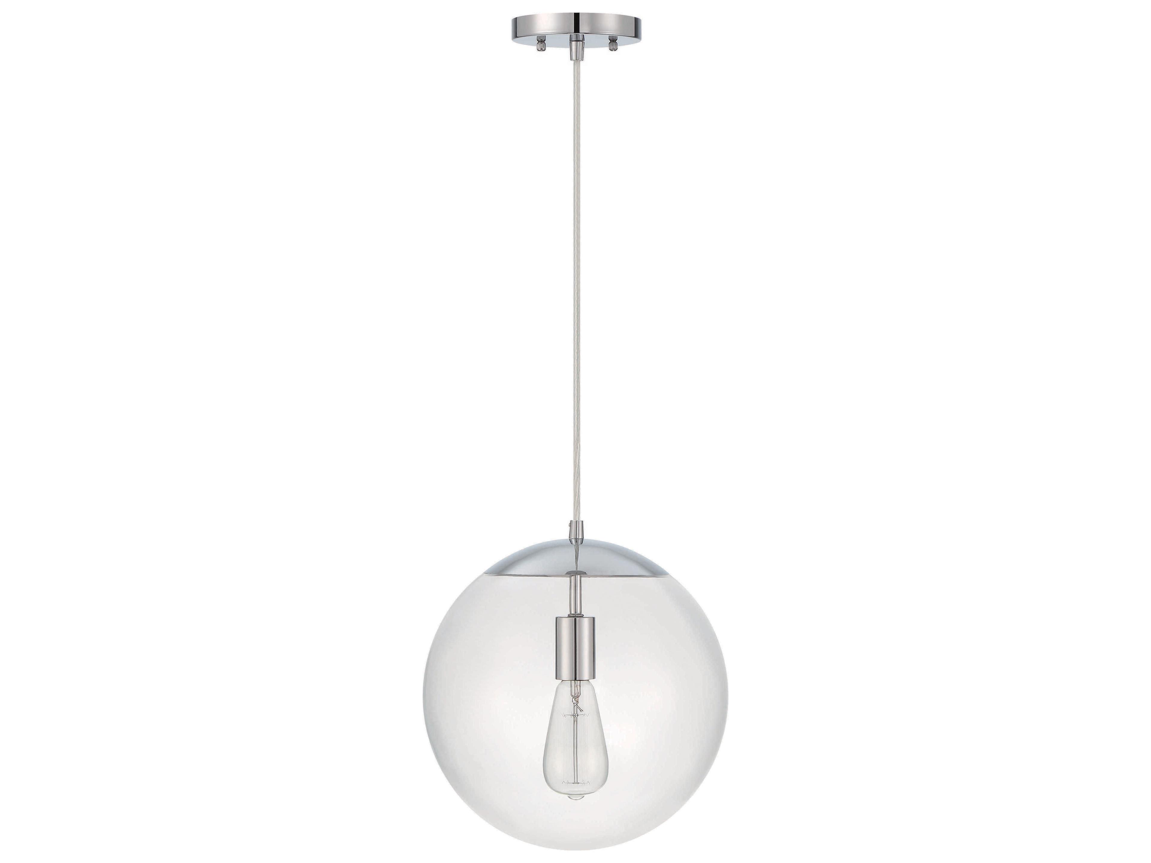 Craftmade Gaze 1-Light Chrome Glass Globe Mini Pendant