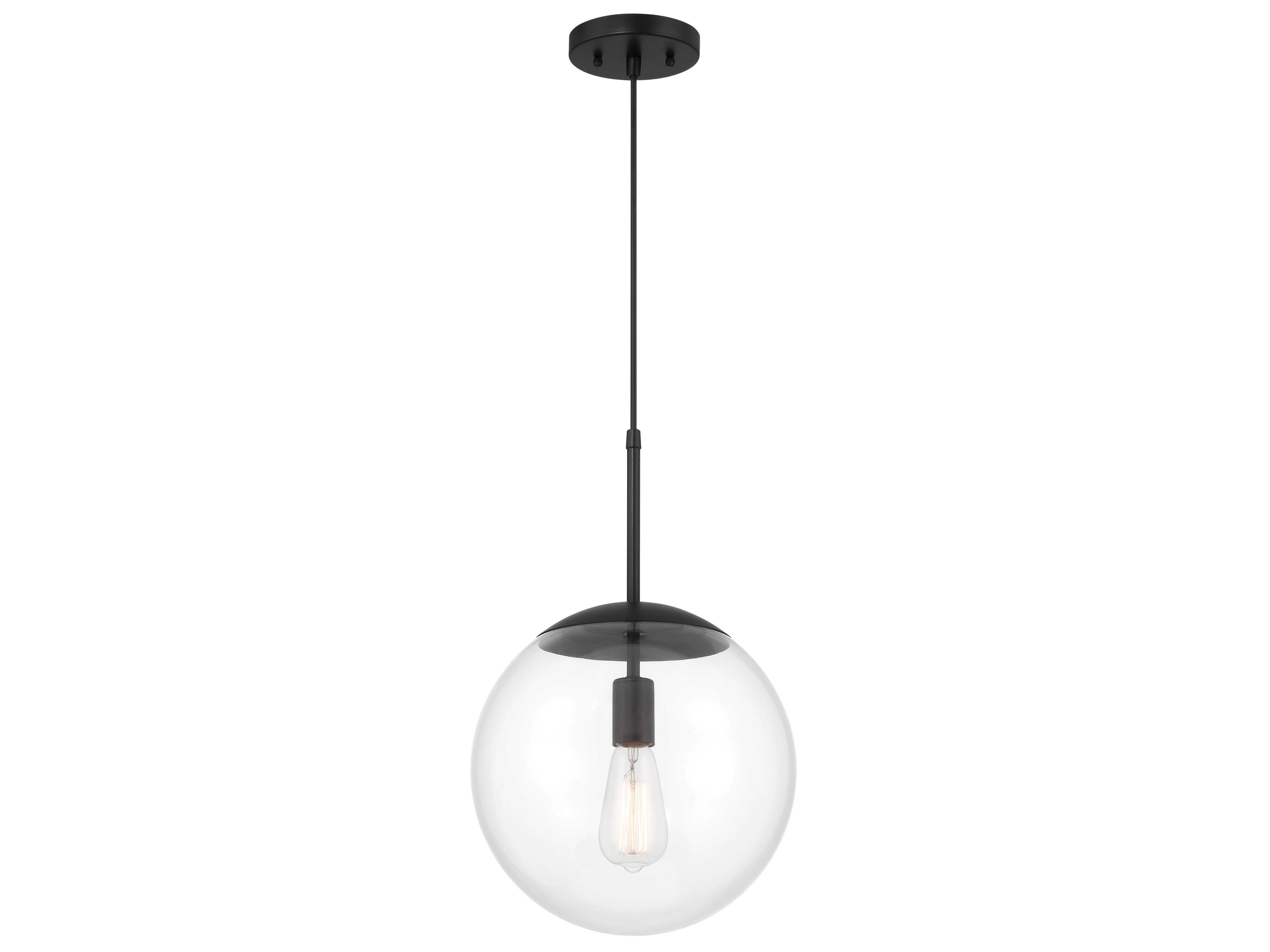 Craftmade Gaze 1-Light Flat Black Globe Mini Pendant