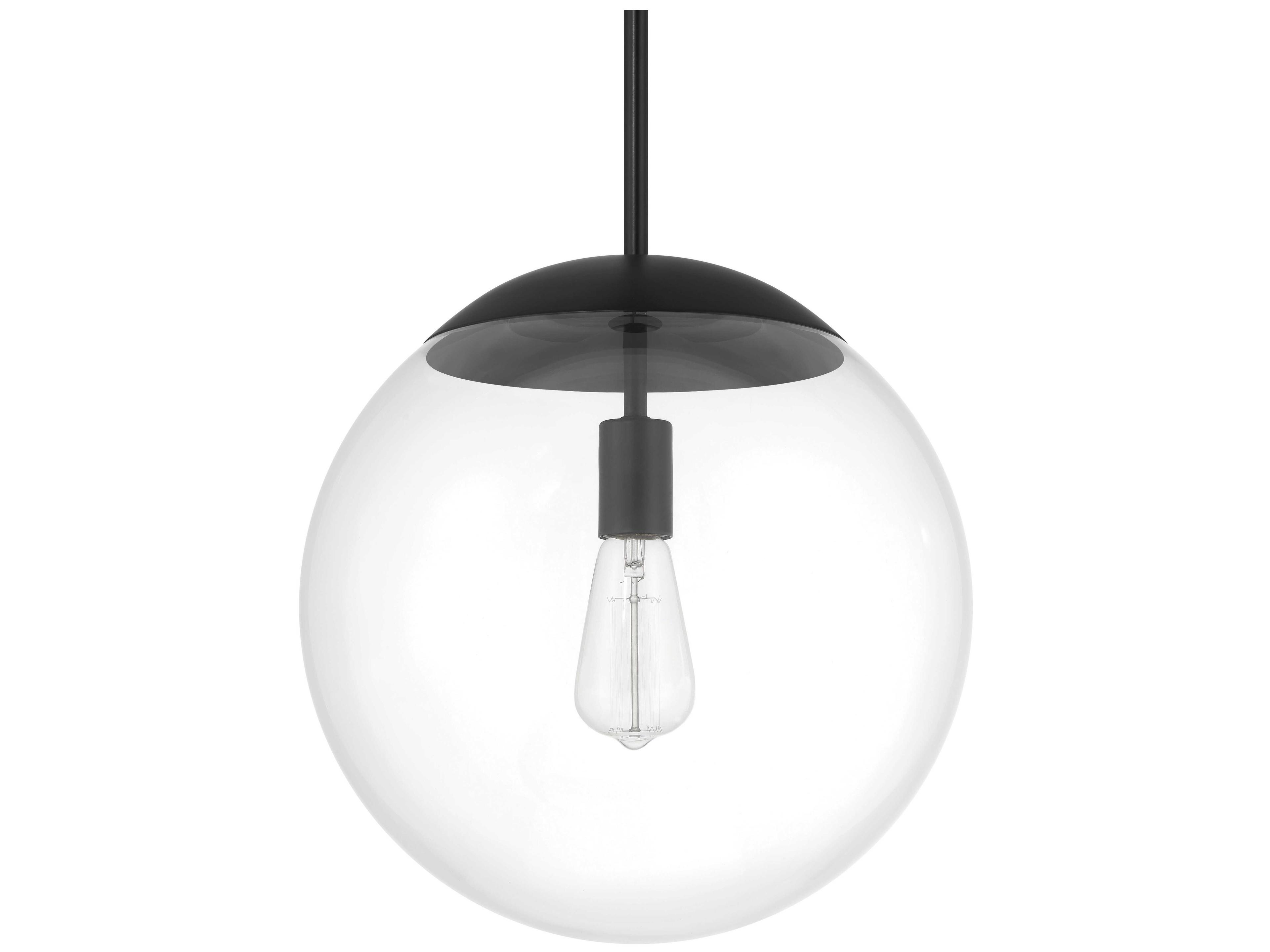 Craftmade Gaze 1-Light Flat Black Globe Pendant