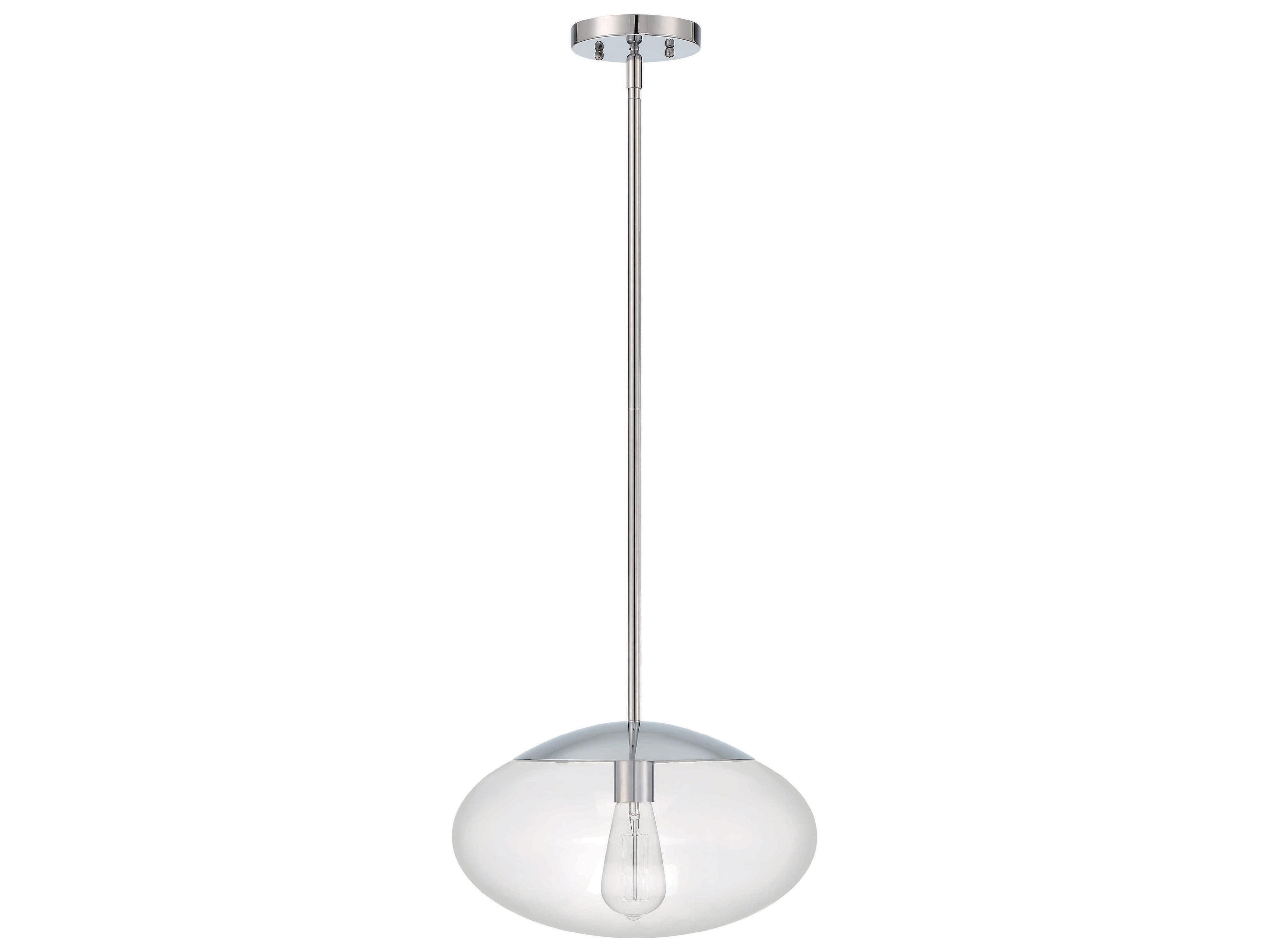 Craftmade Gaze 1-Light Chrome Glass Pendant