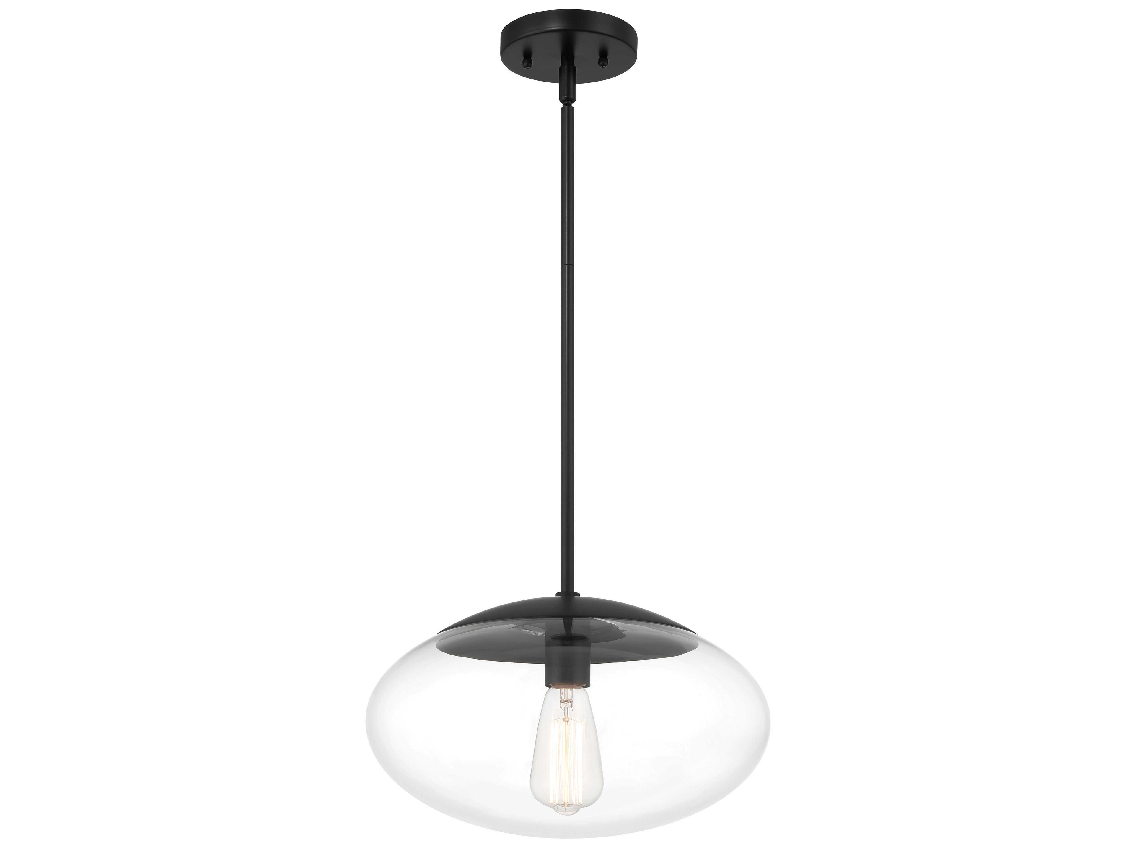 Craftmade Gaze 1-Light Flat Black Pendant