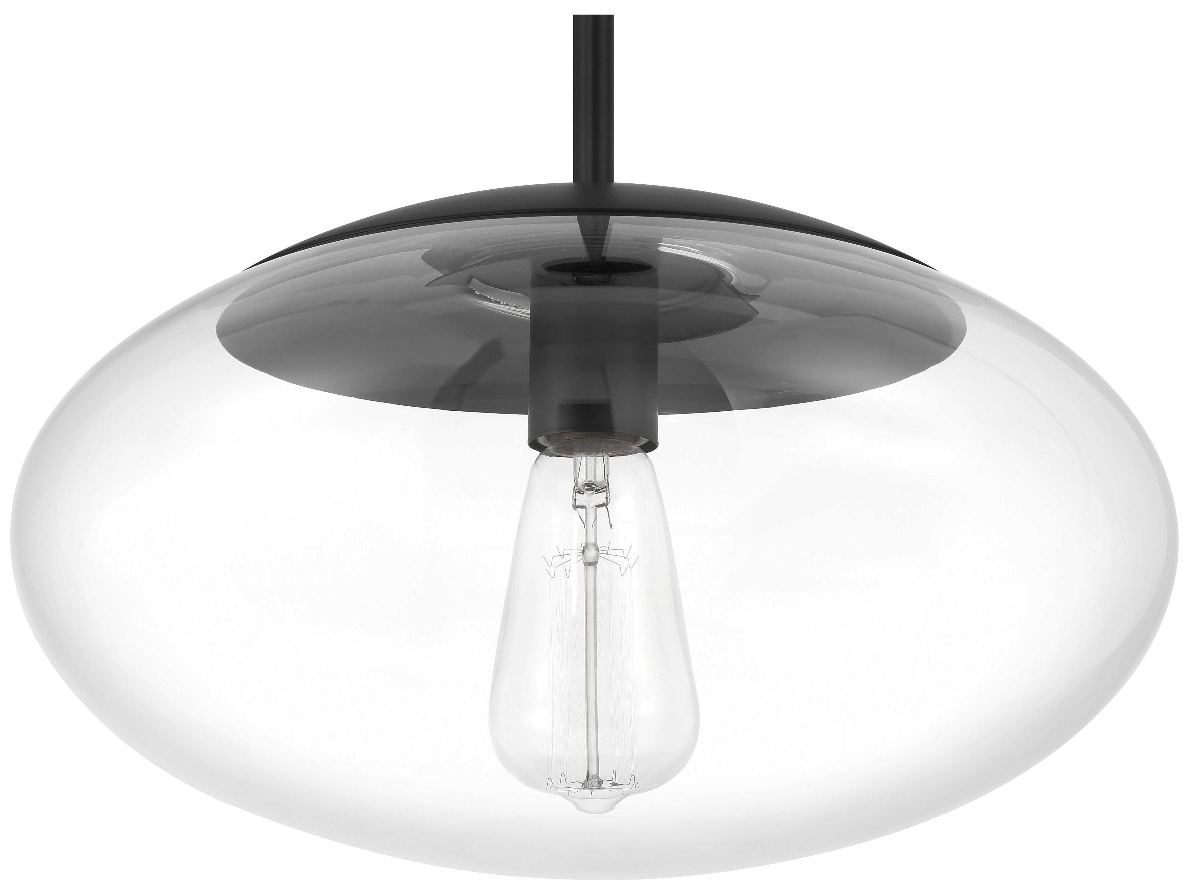 Craftmade Gaze 1-Light Flat Black Pendant