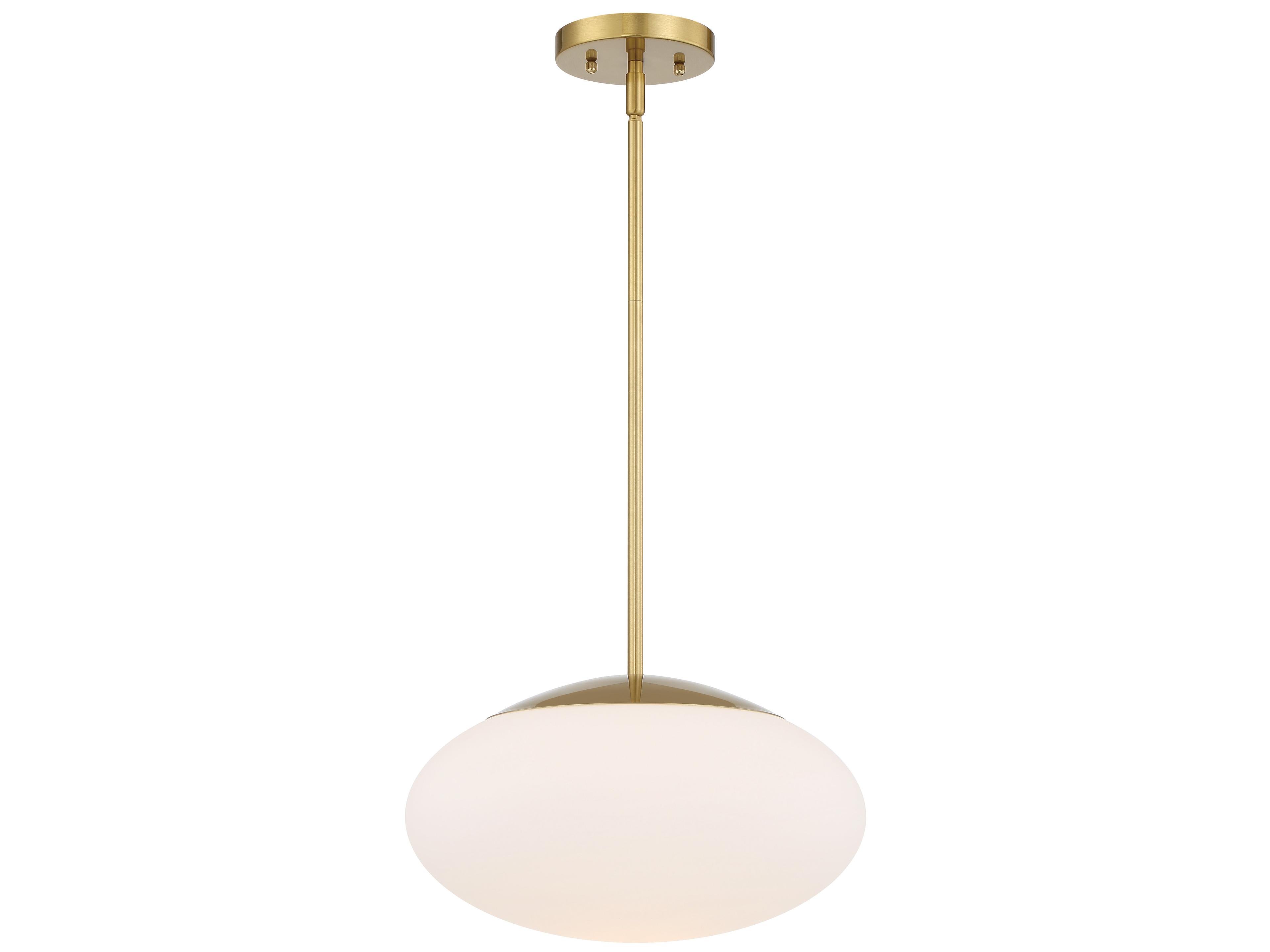 Craftmade Gaze 1-Light Satin Brass Glass Pendant