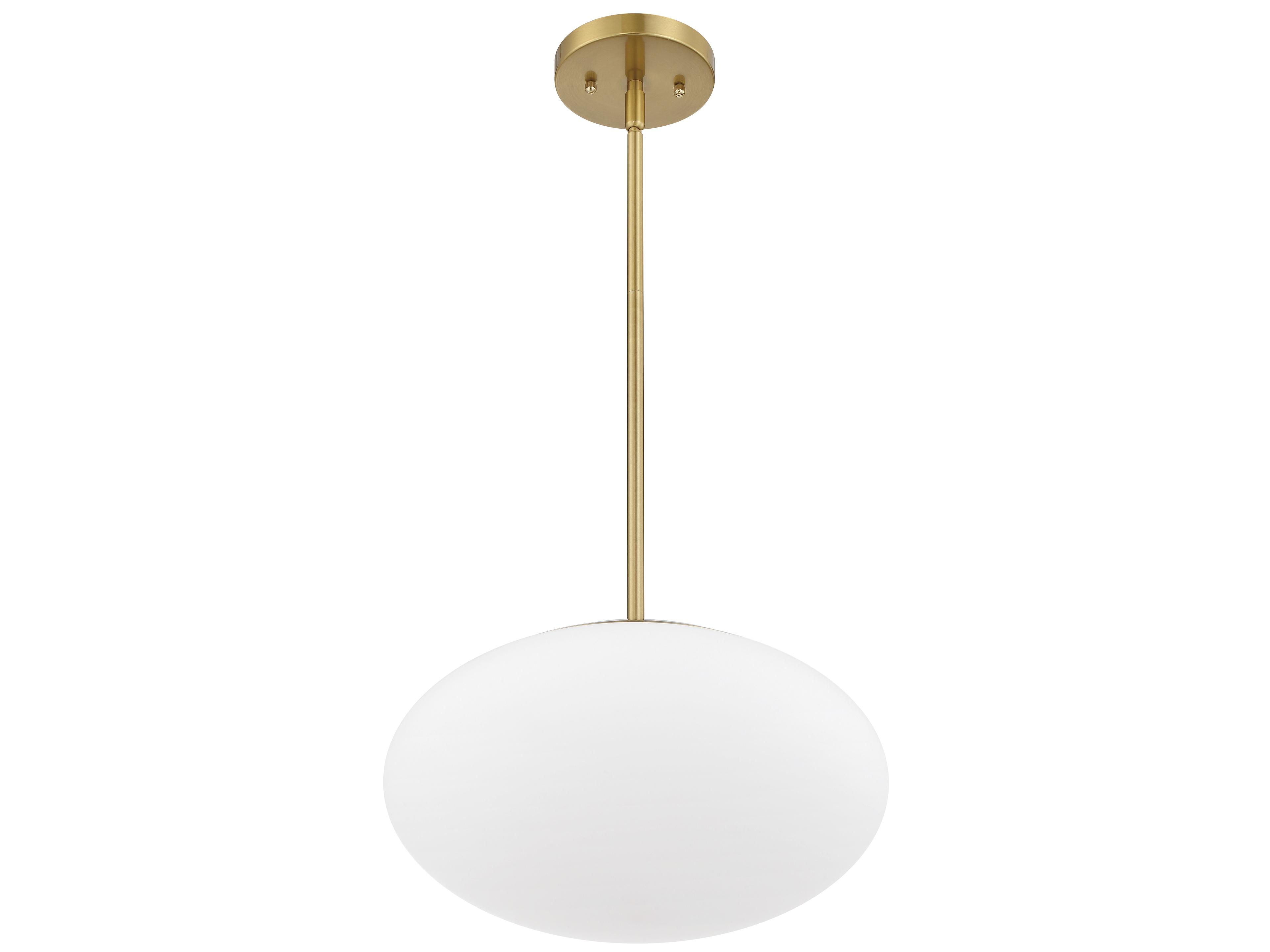 Craftmade Gaze 1-Light Satin Brass Glass Pendant