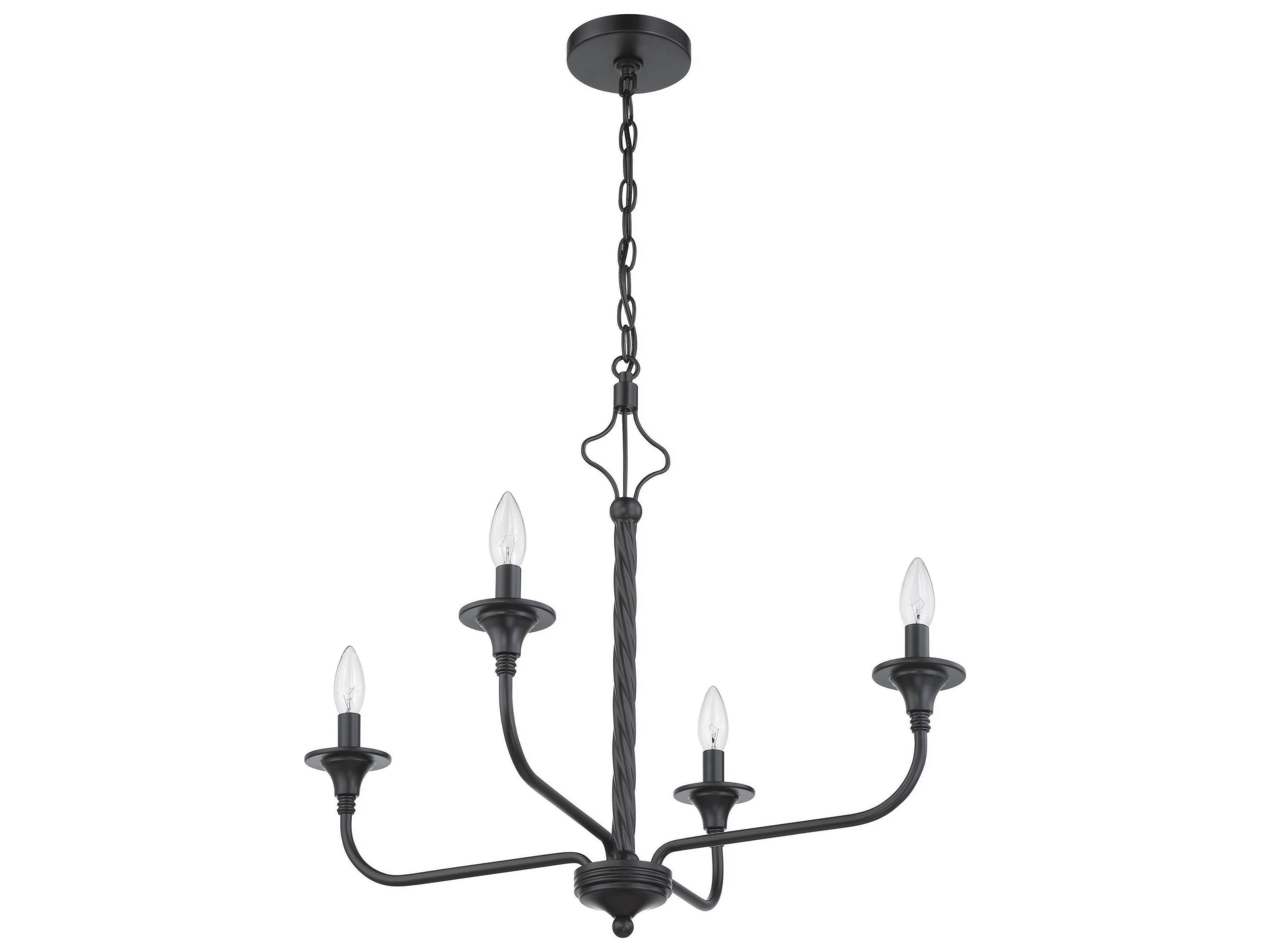 Craftmade Jolenne 4-Light Flat Black Chandelier