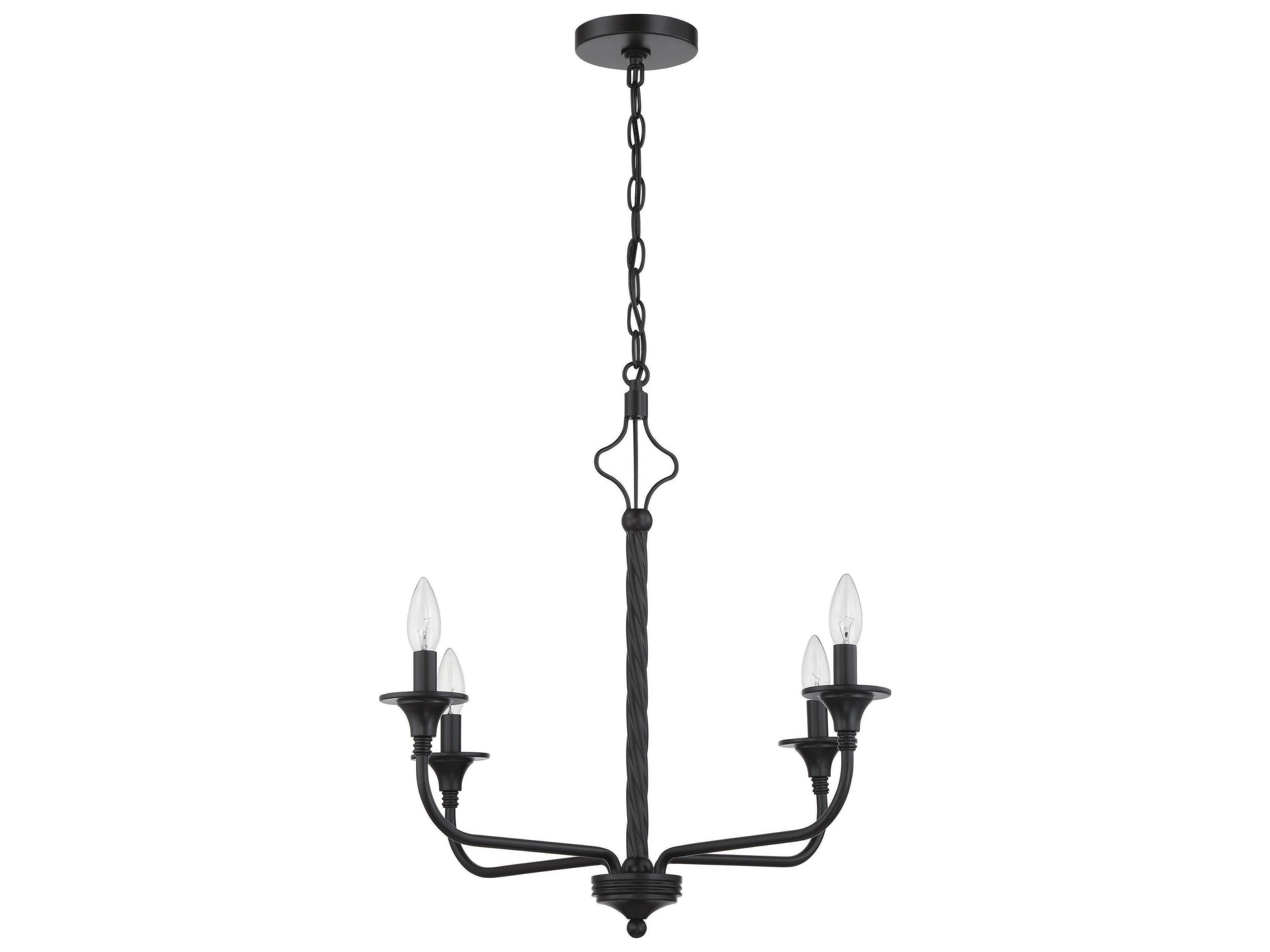 Craftmade Jolenne 4-Light Flat Black Chandelier