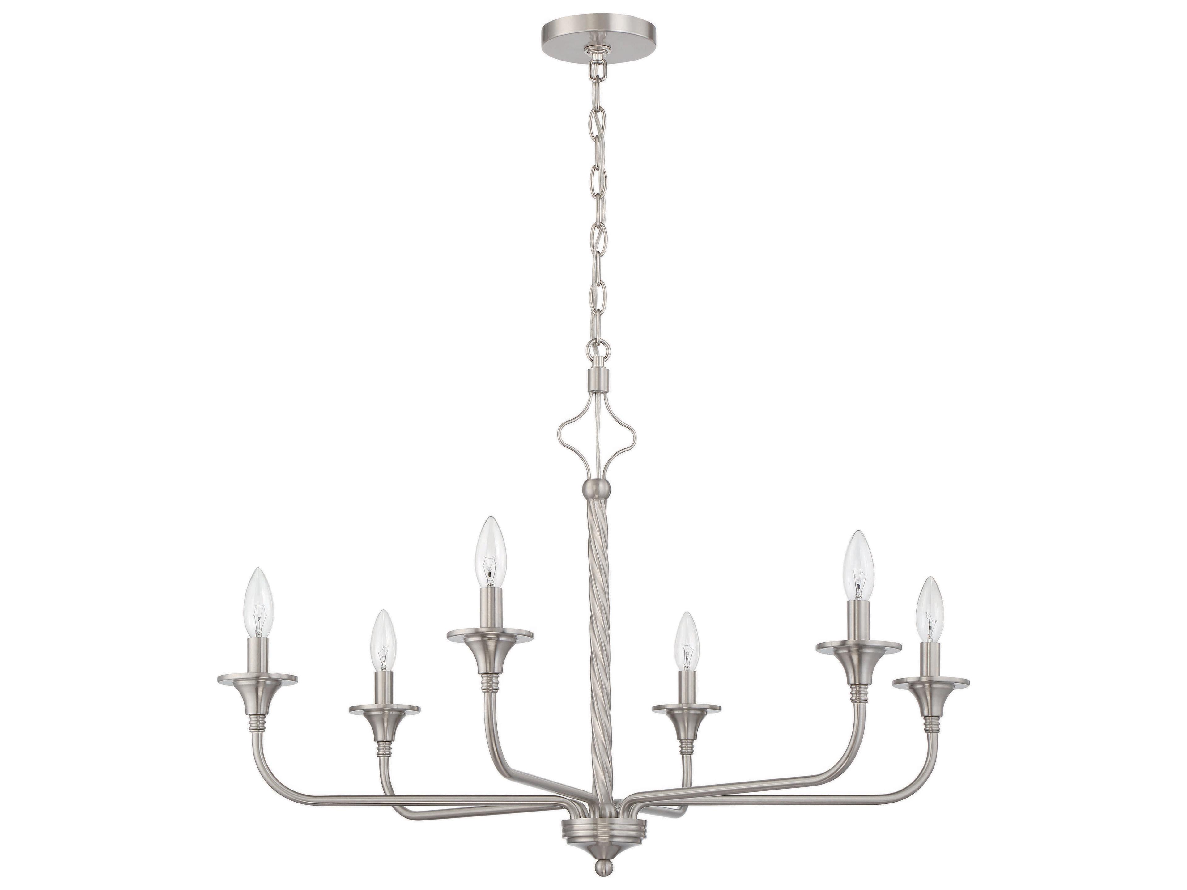 Craftmade Jolenne 6-Light Brushed Polished Nickel Chandelier