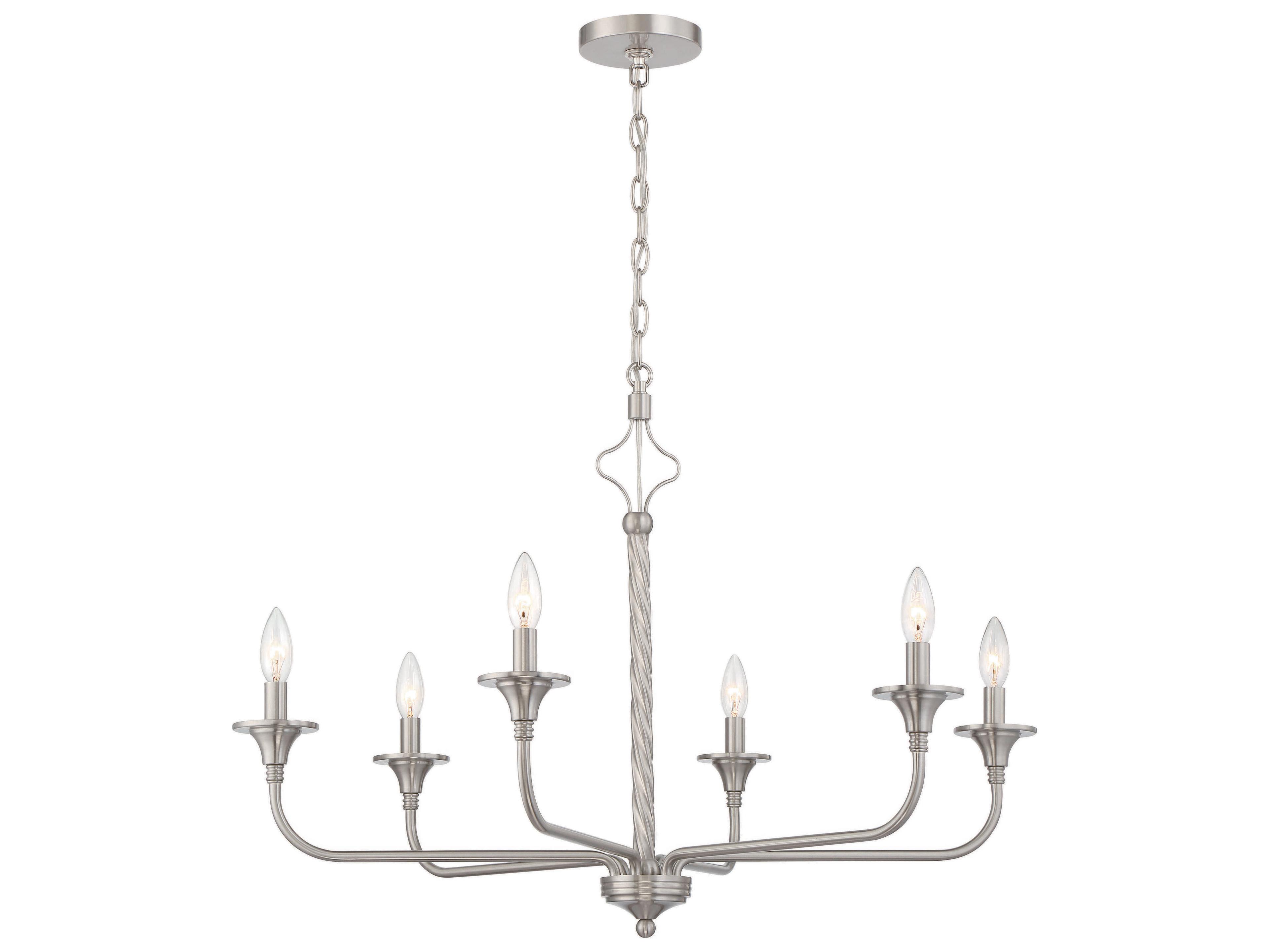 Craftmade Jolenne 6-Light Brushed Polished Nickel Chandelier