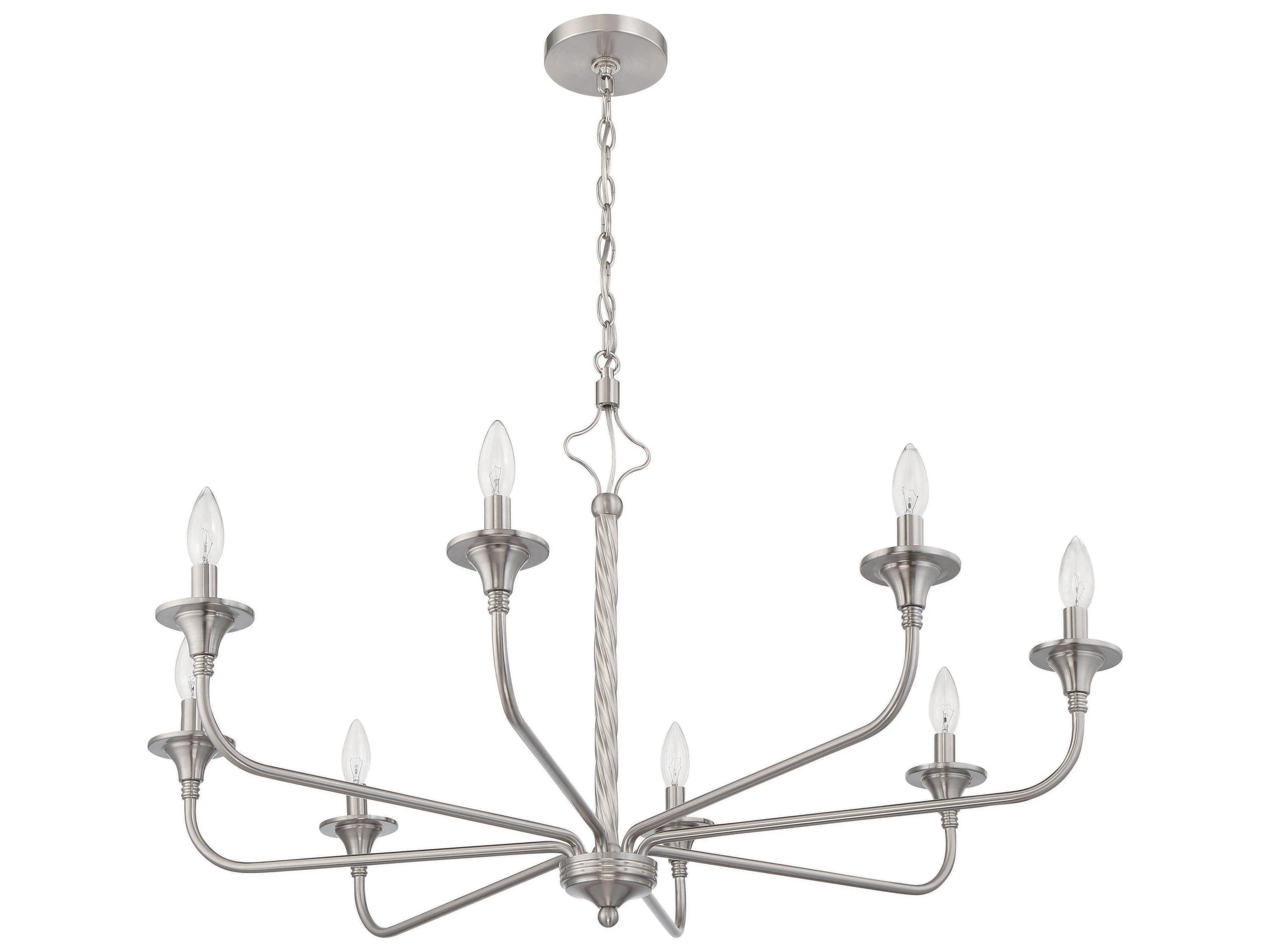 Craftmade Jolenne 8-Light Brushed Polished Nickel Chandelier