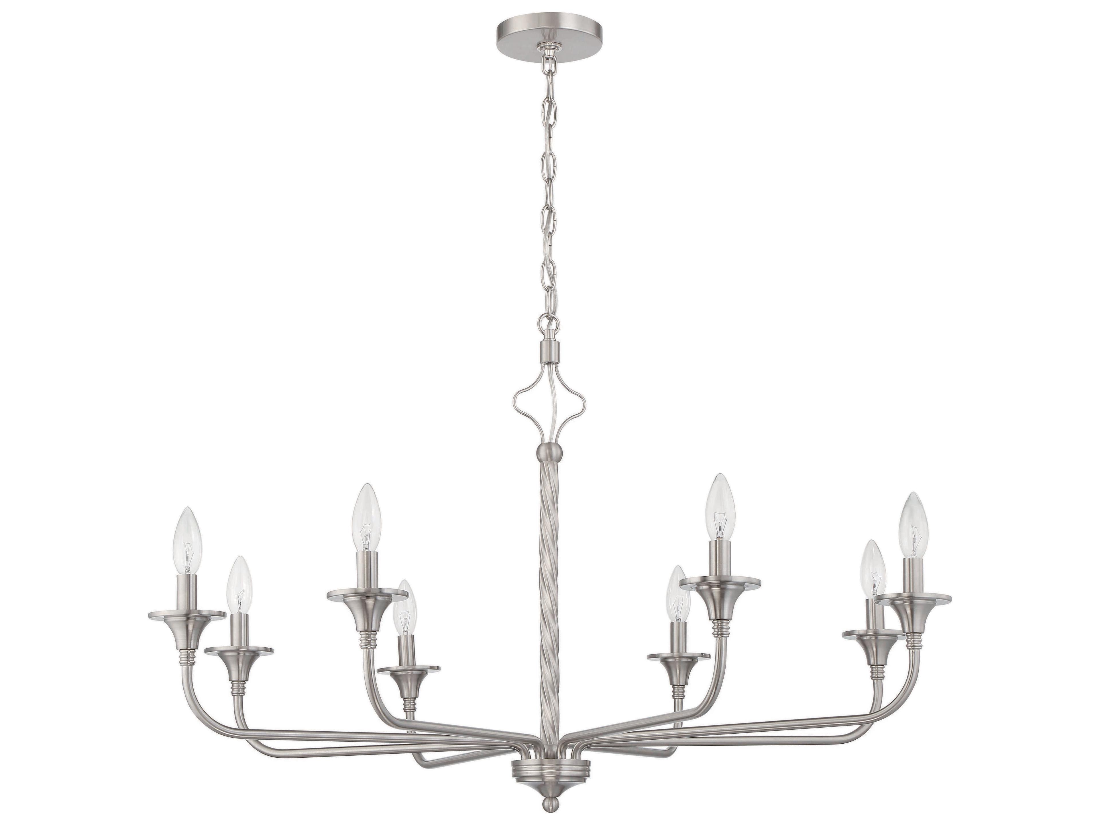 Craftmade Jolenne 8-Light Brushed Polished Nickel Chandelier