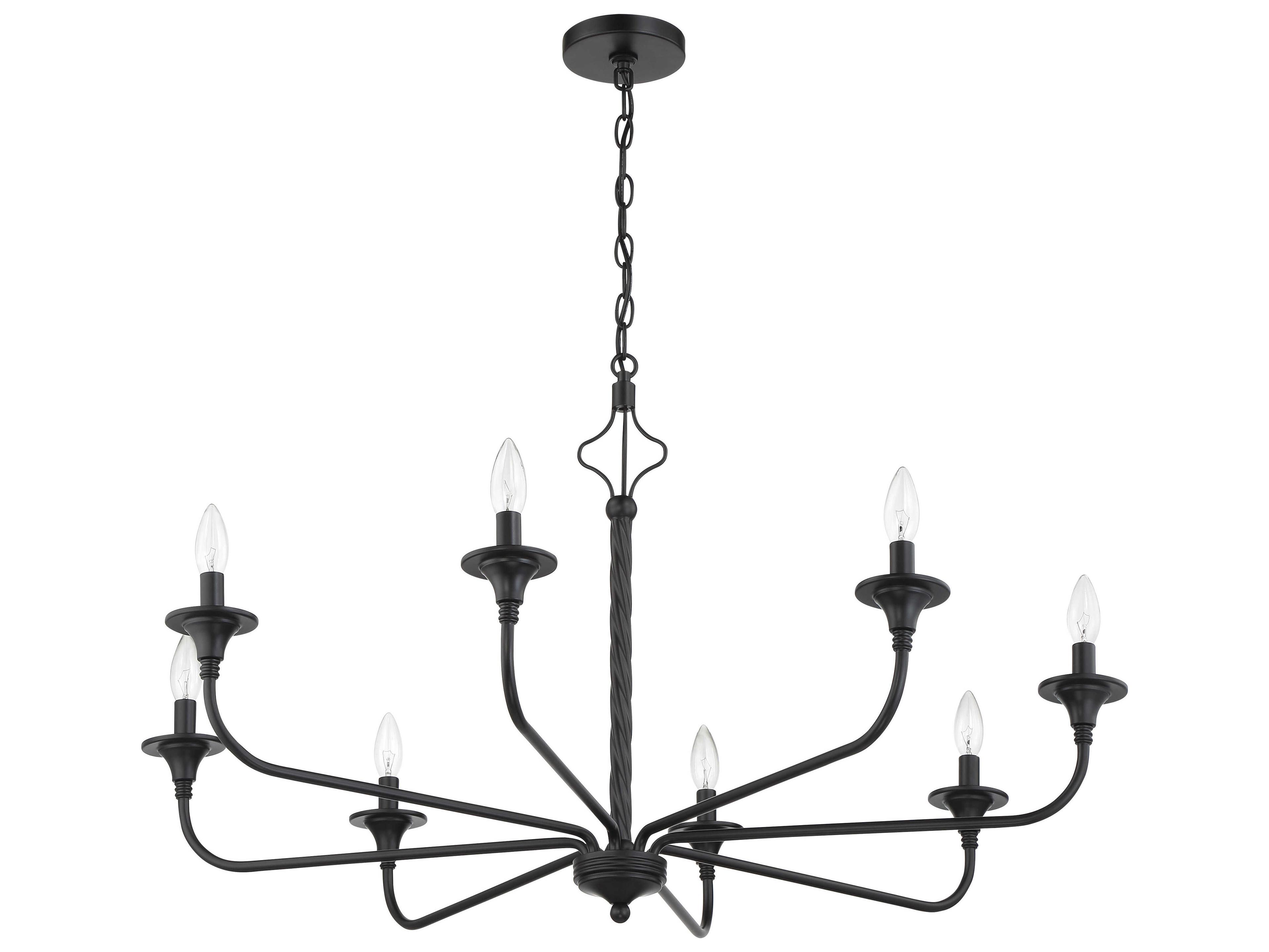 Craftmade Jolenne 8-Light Flat Black Chandelier