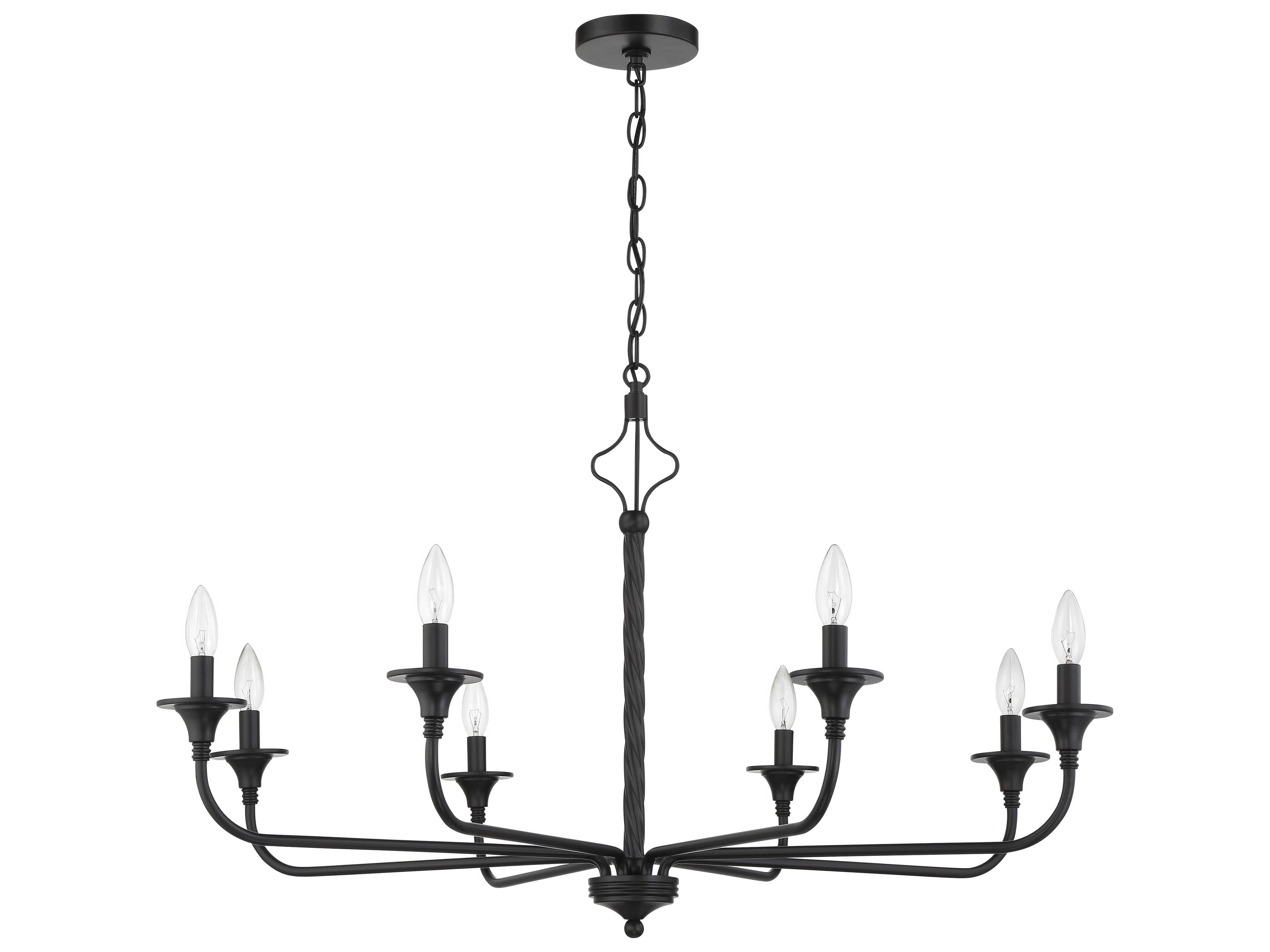 Craftmade Jolenne 8-Light Flat Black Chandelier