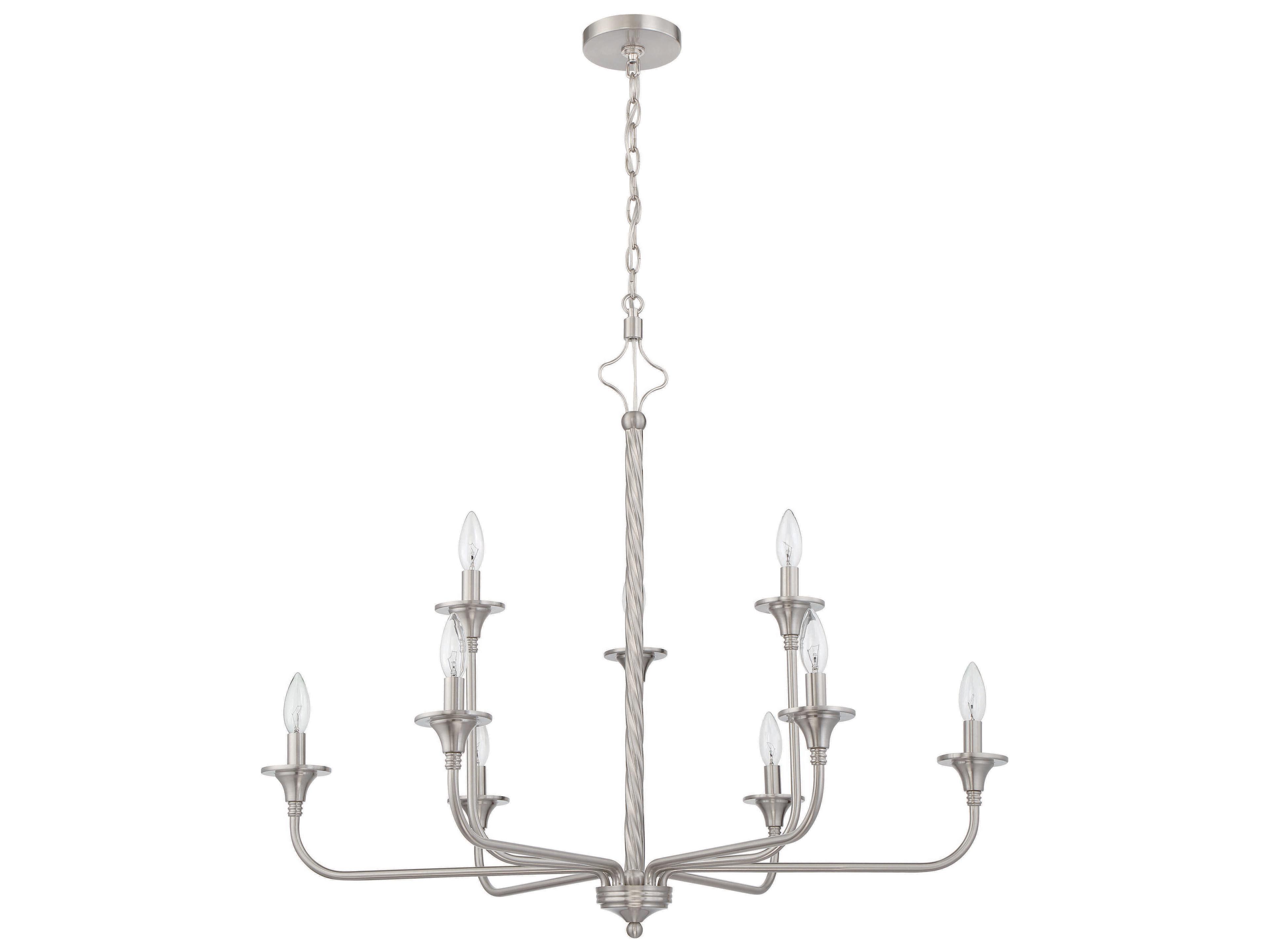 Craftmade Jolenne 9-Light Brushed Polished Nickel Chandelier