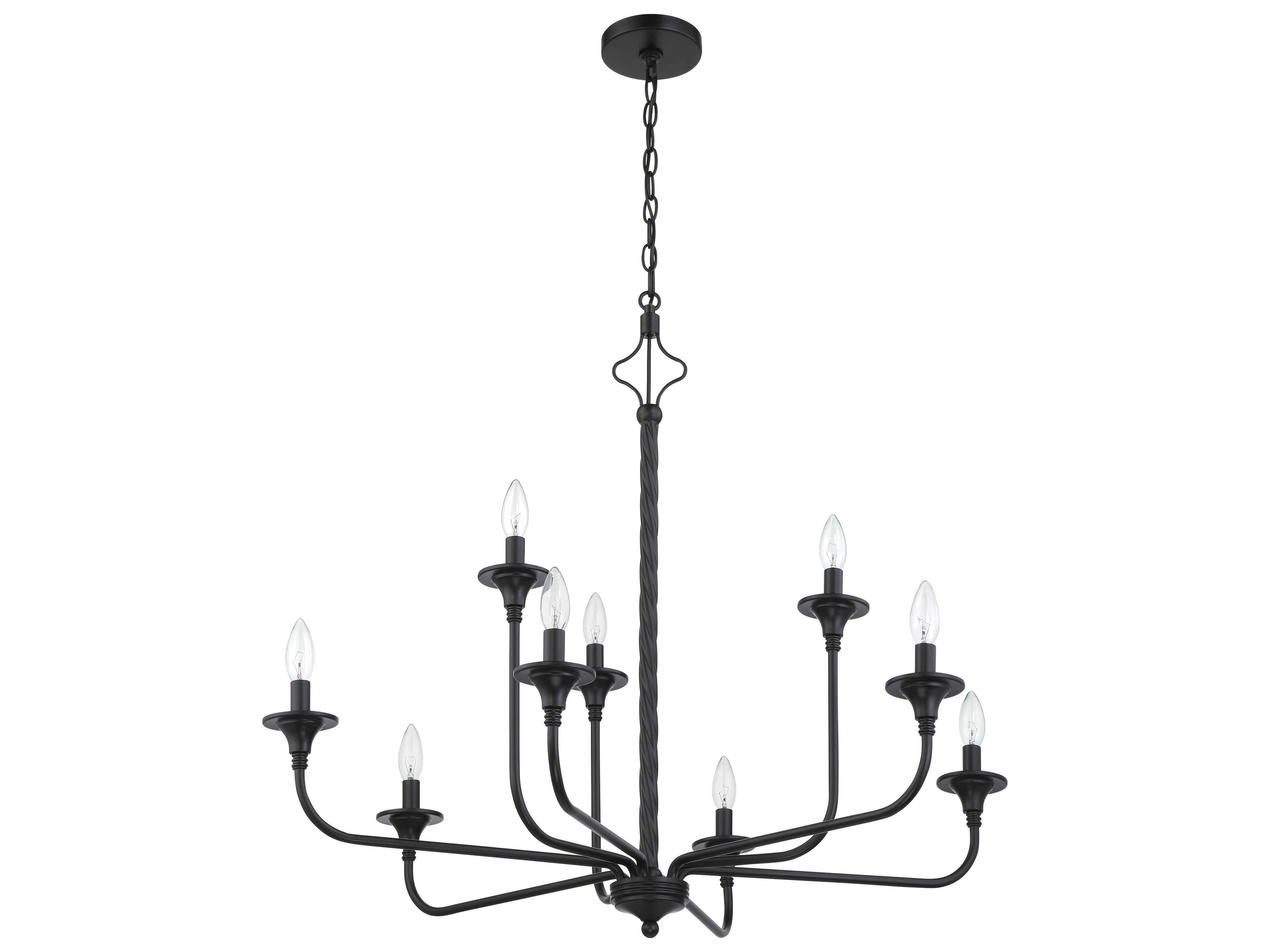 Craftmade Jolenne 9-Light Flat Black Chandelier