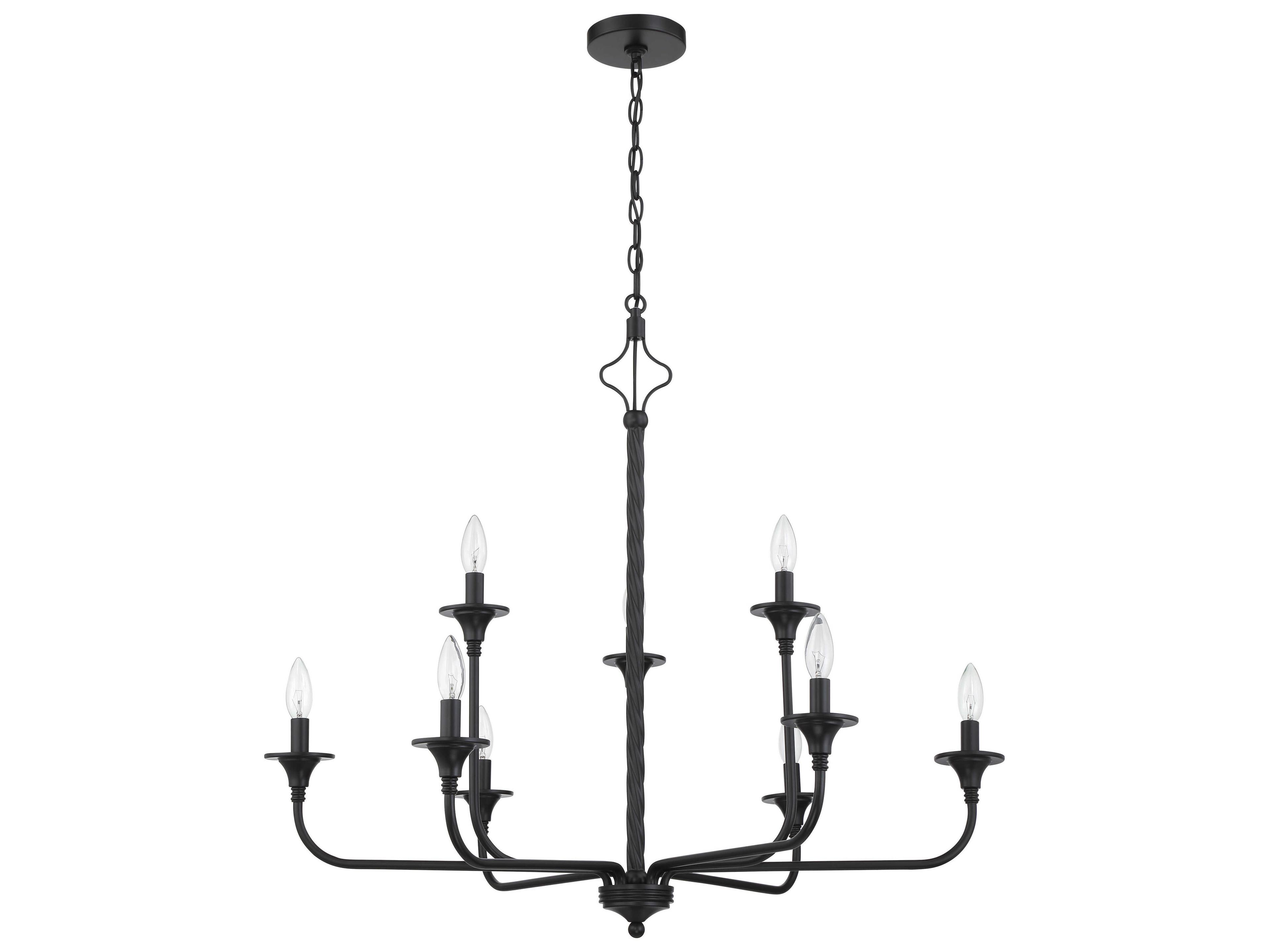 Craftmade Jolenne 9-Light Flat Black Chandelier