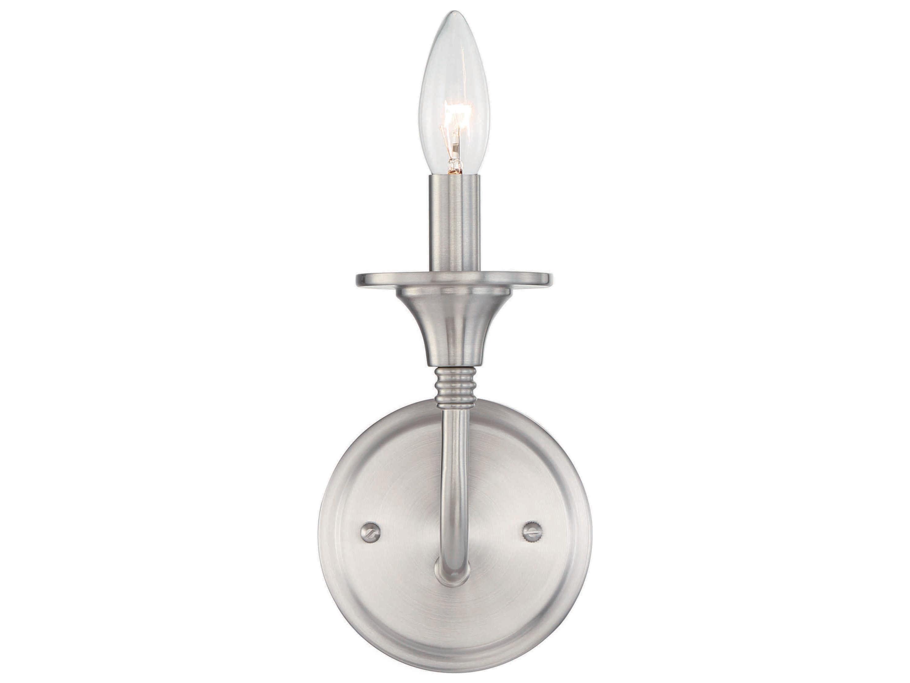 Craftmade Jolenne 1-Light Brushed Polished Nickel Wall Sconce