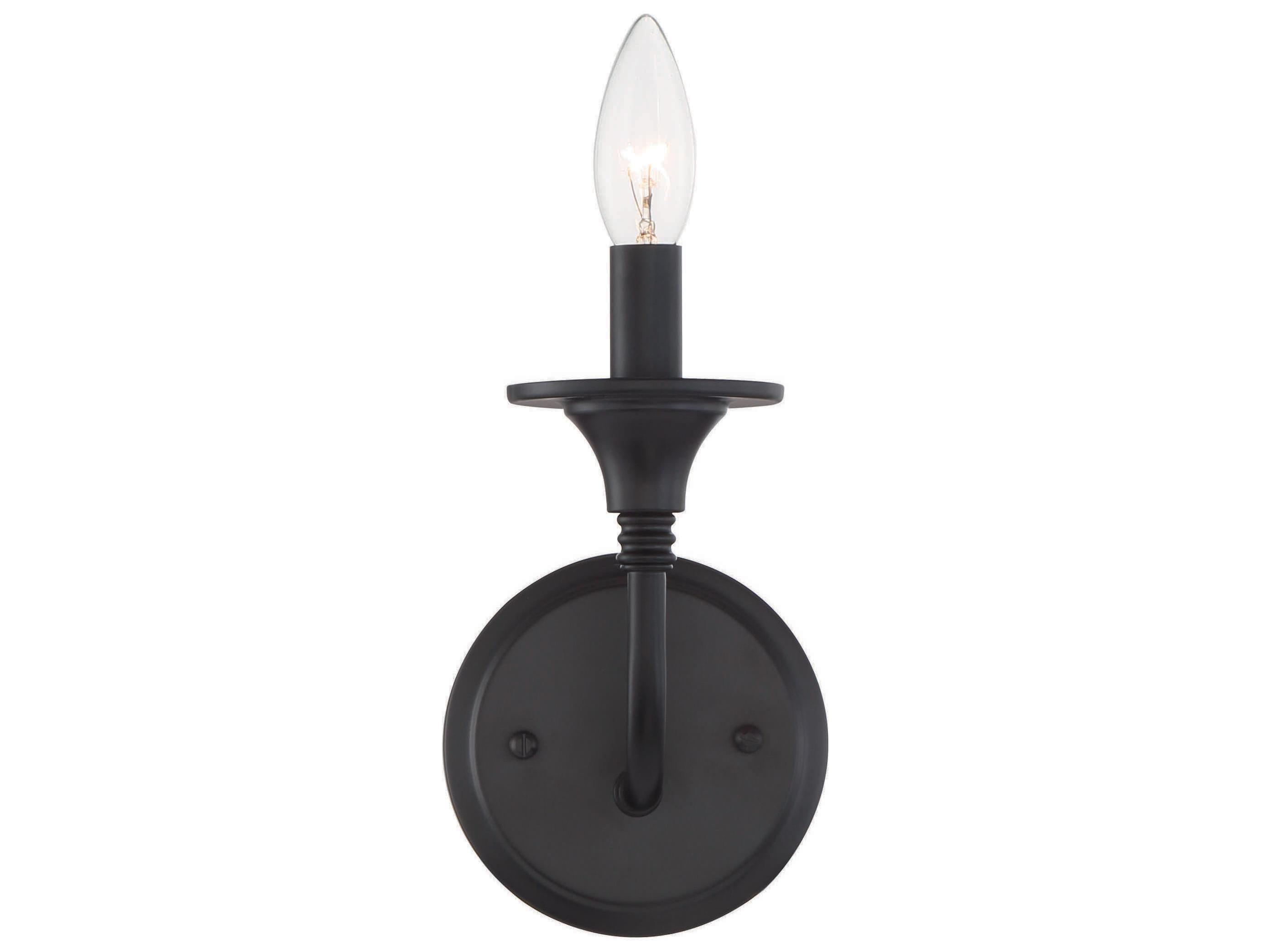 Craftmade Jolenne 1-Light Flat Black Wall Sconce