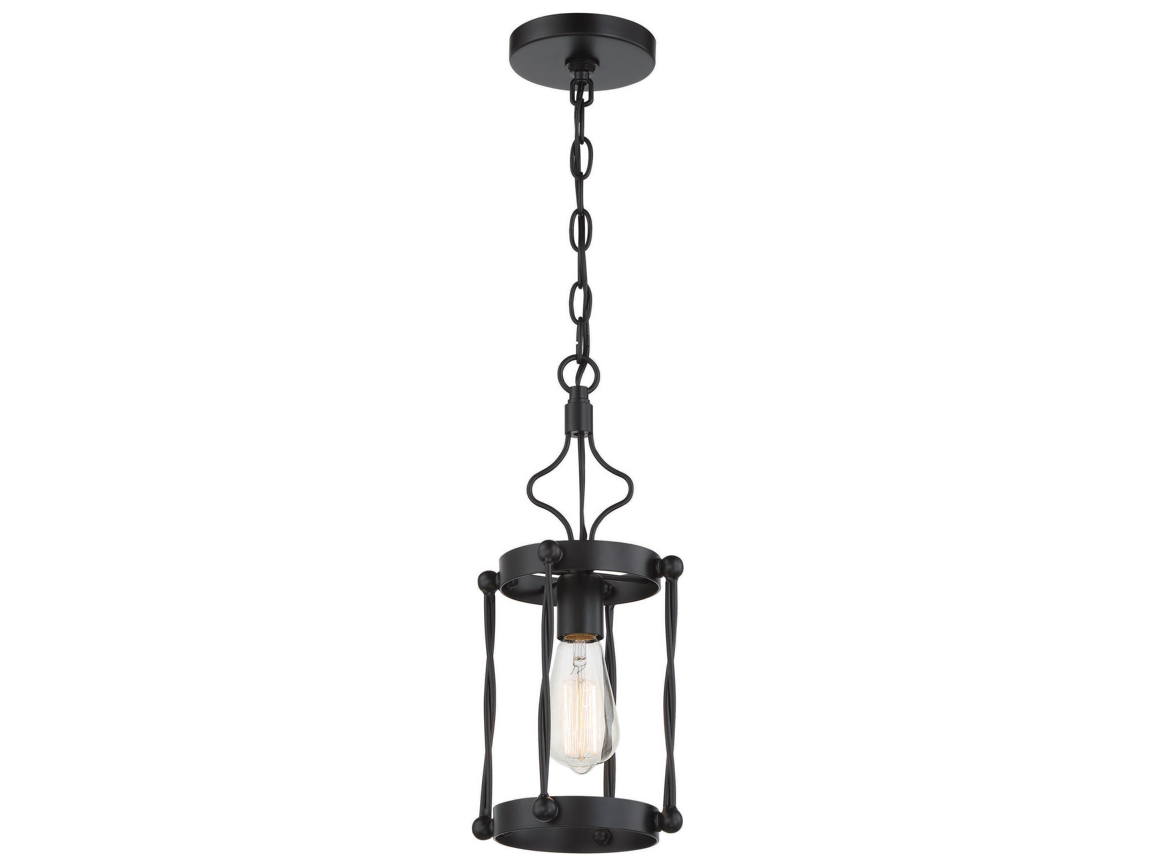 Craftmade Jolenne 1-Light Flat Black Mini Pendant
