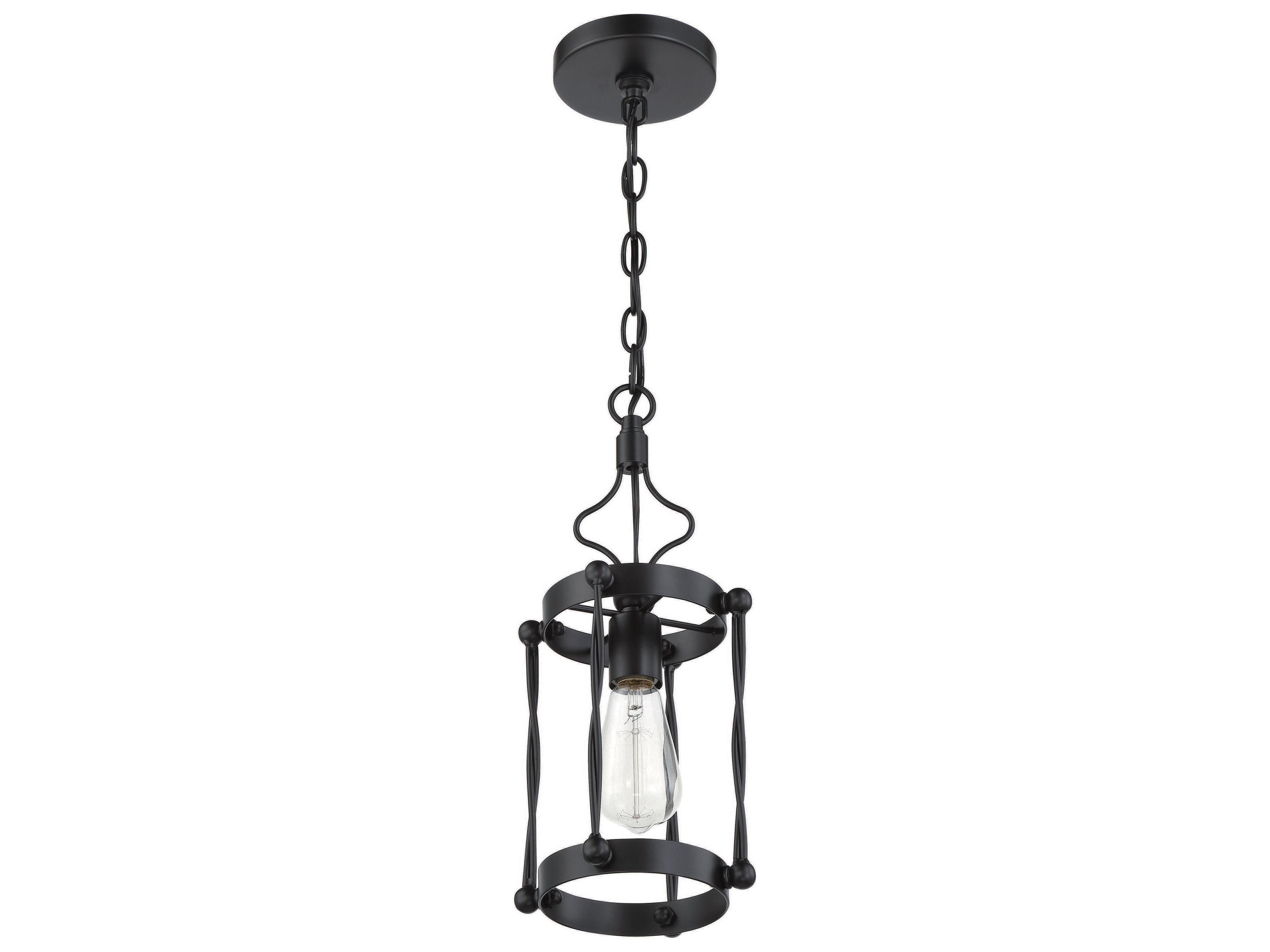 Craftmade Jolenne 1-Light Flat Black Mini Pendant