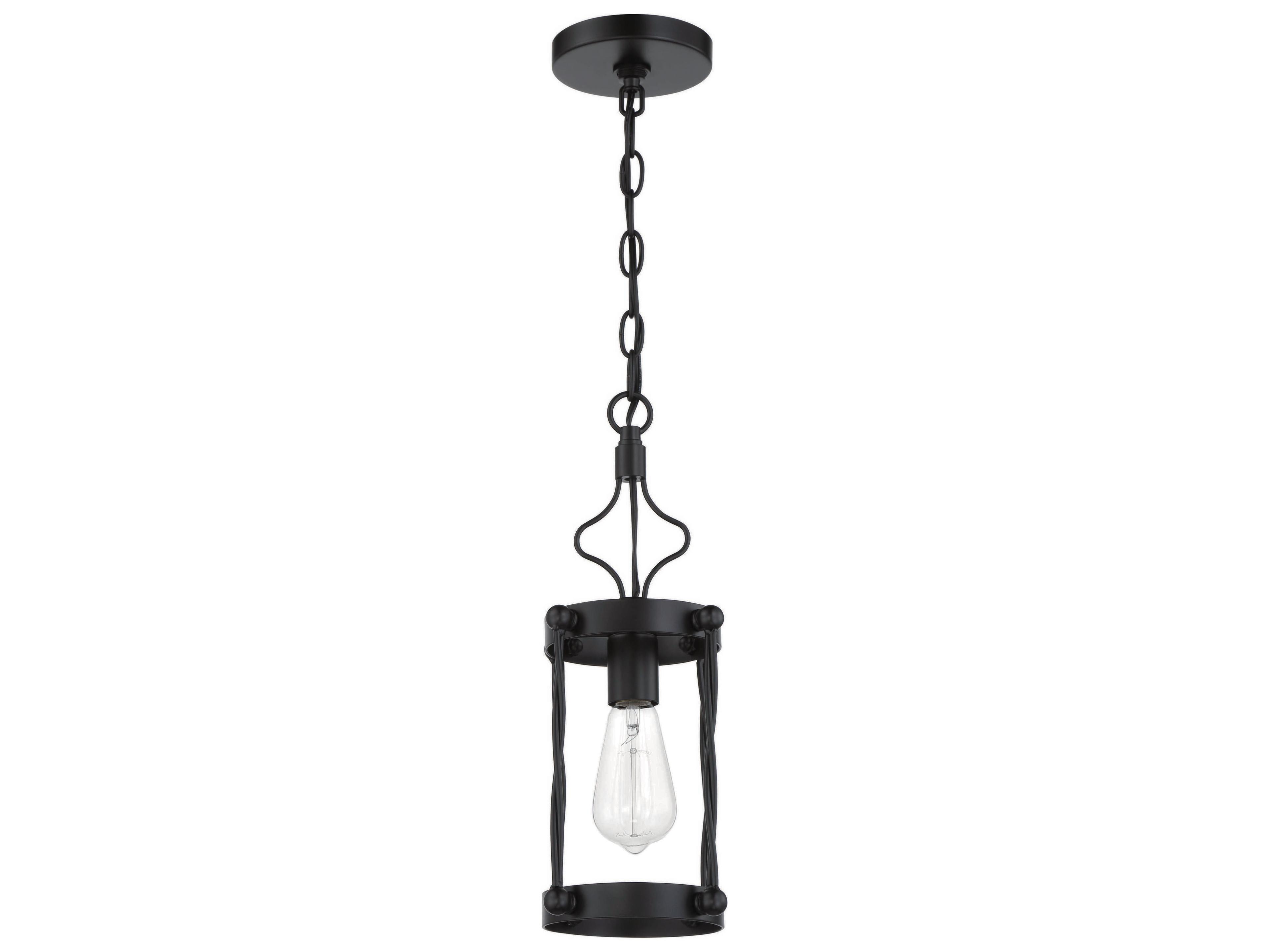 Craftmade Jolenne 1-Light Flat Black Mini Pendant