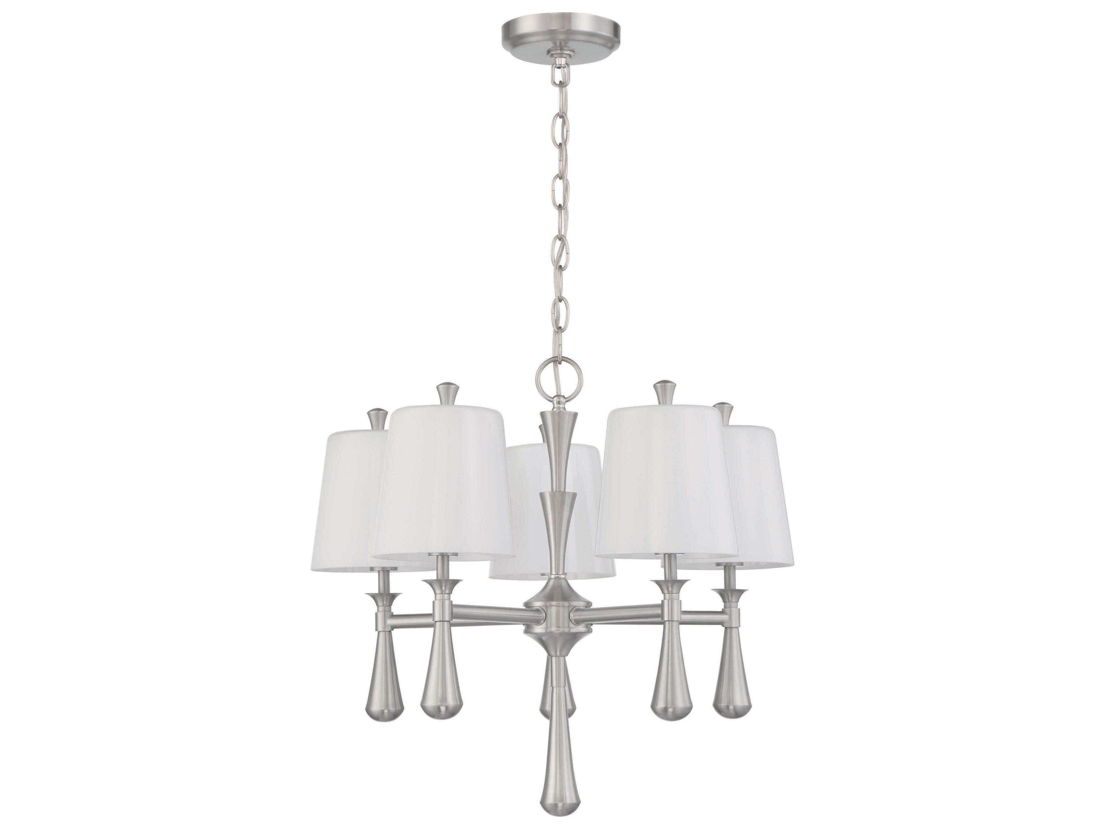 Craftmade Palmer 5-Light Brushed Polished Nickel Glass Chandelier
