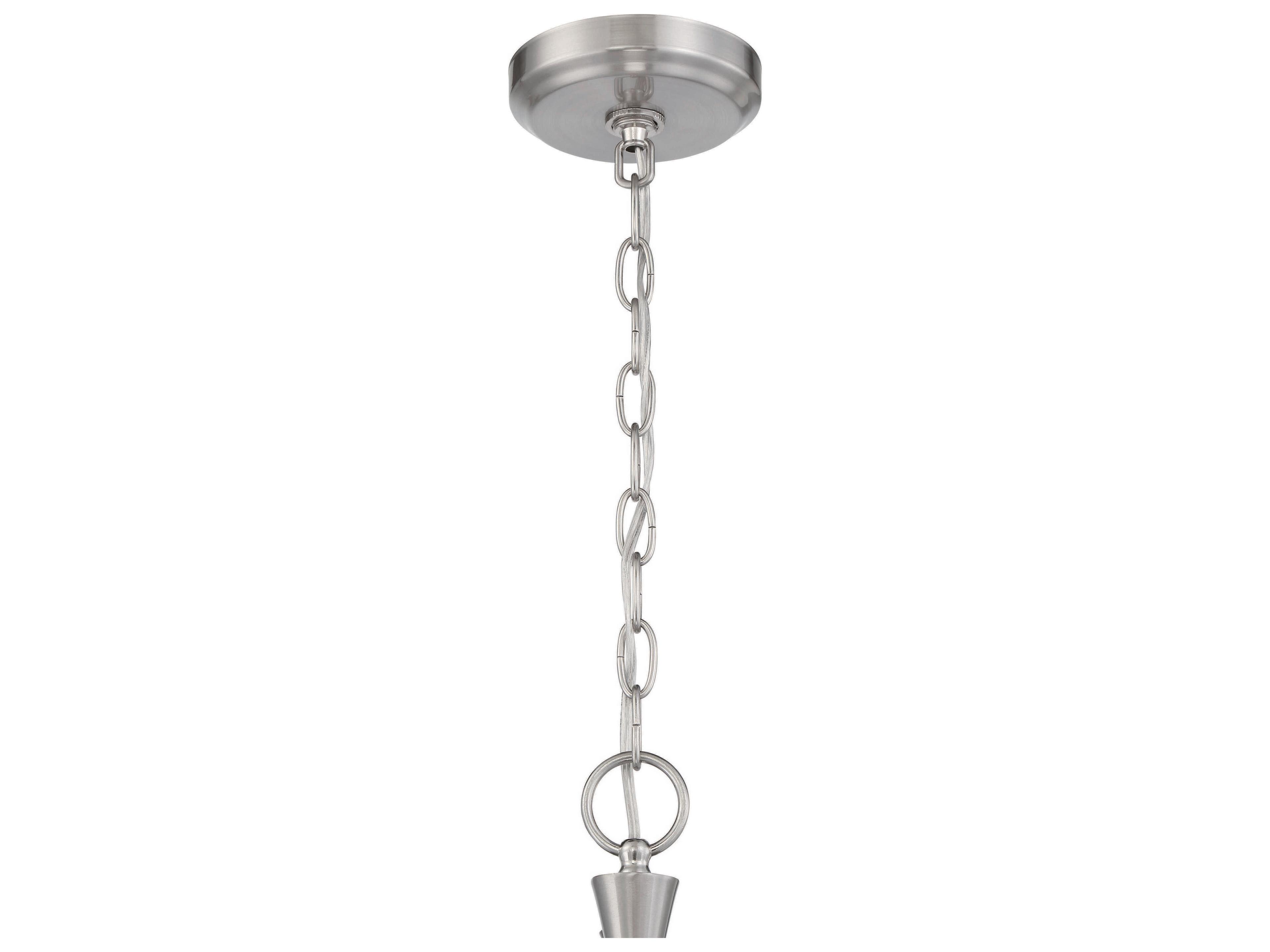 Craftmade Palmer 5-Light Brushed Polished Nickel Glass Chandelier