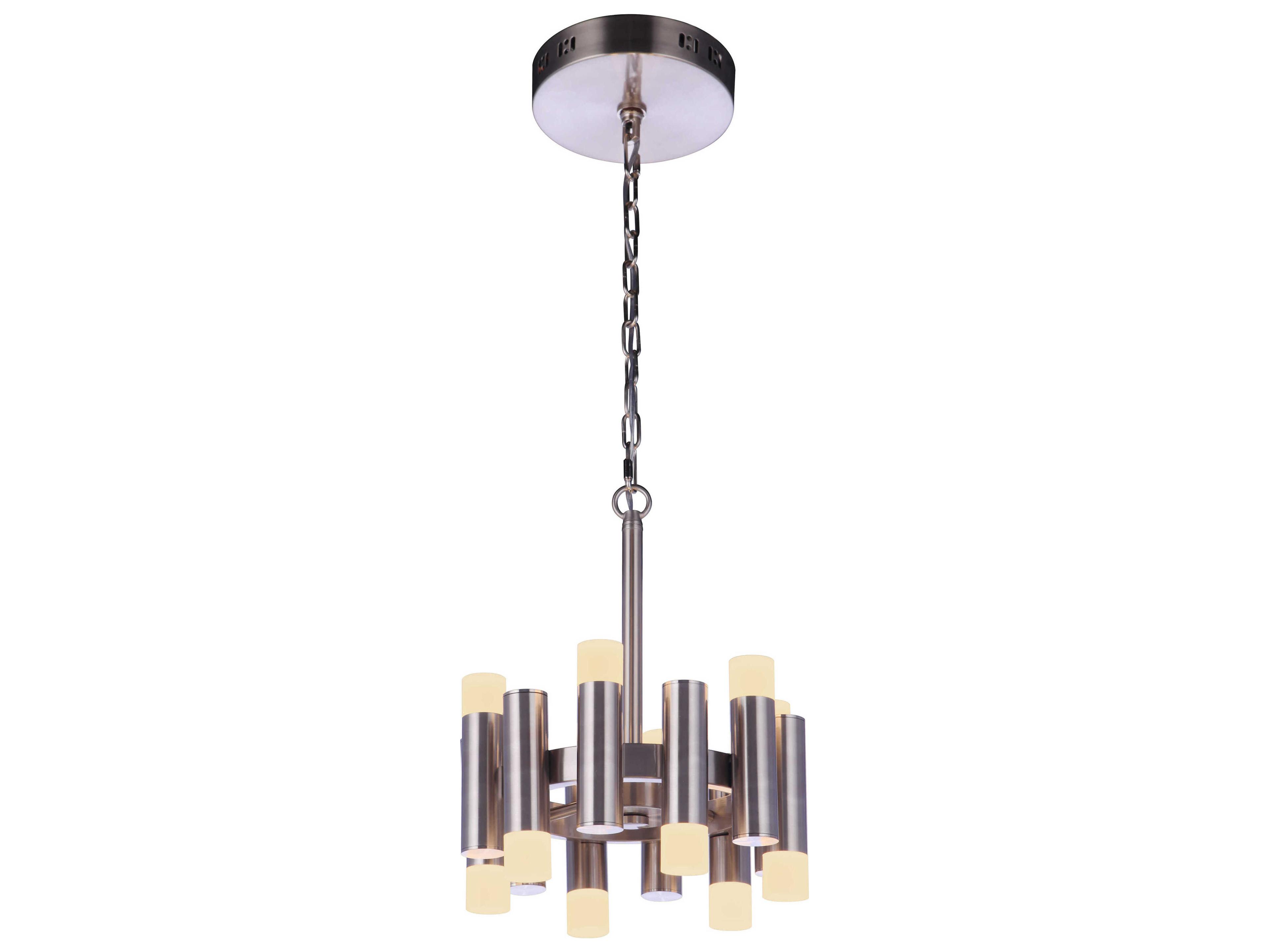 Craftmade Simple Lux 12-Light Brushed Polished Nickel LED Cylinder Mini Pendant