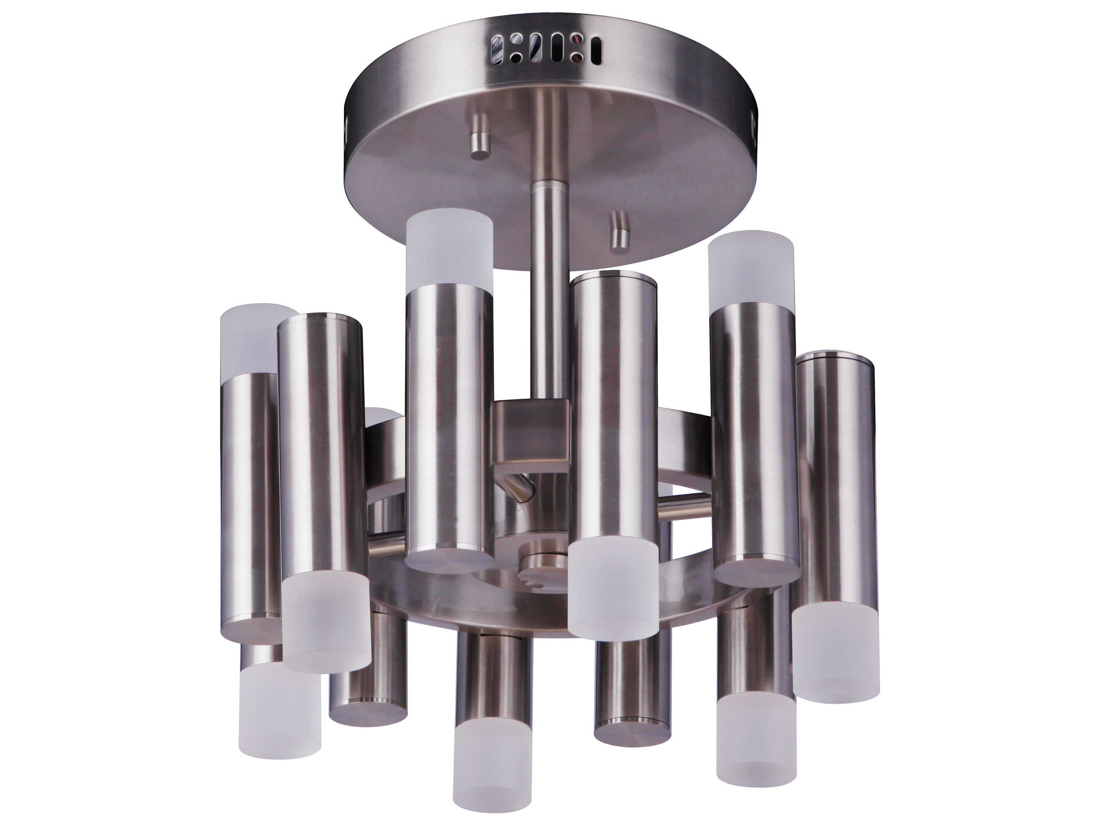 Craftmade Simple Lux 12-Light Brushed Polished Nickel LED Cylinder Mini Pendant