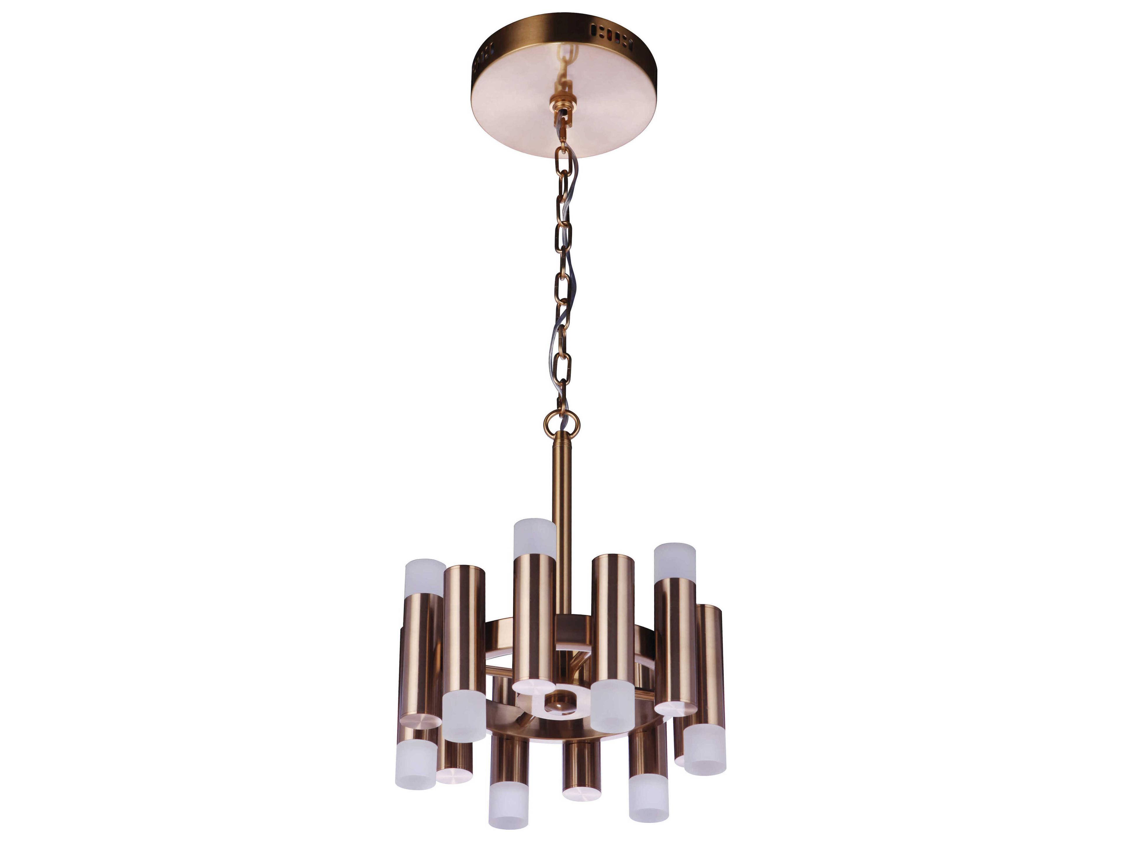 Craftmade Simple Lux 12-Light Satin Brass LED Cylinder Mini Pendant